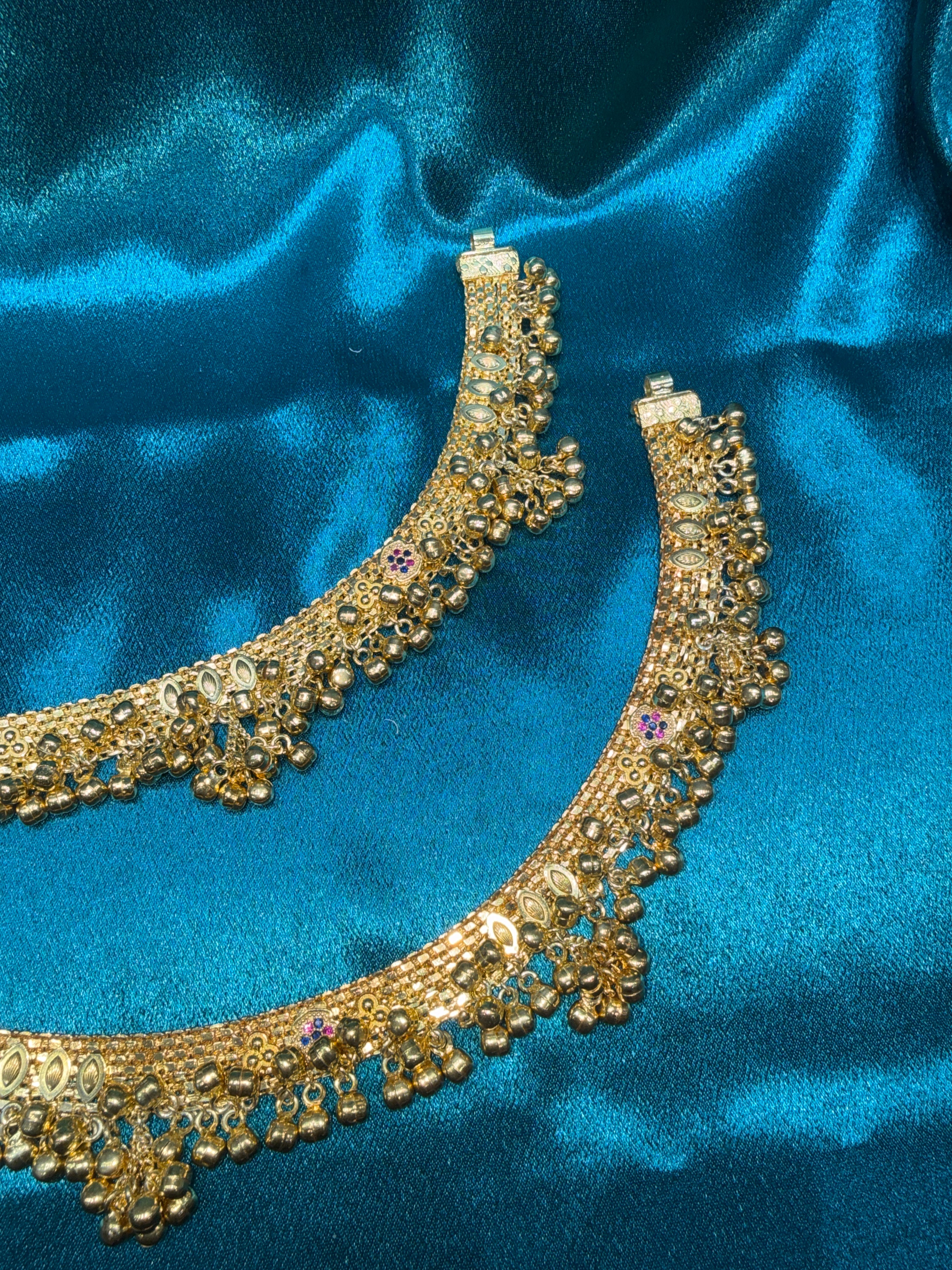 Women’s Fancy/Designer Gold Plated Silver Anklet