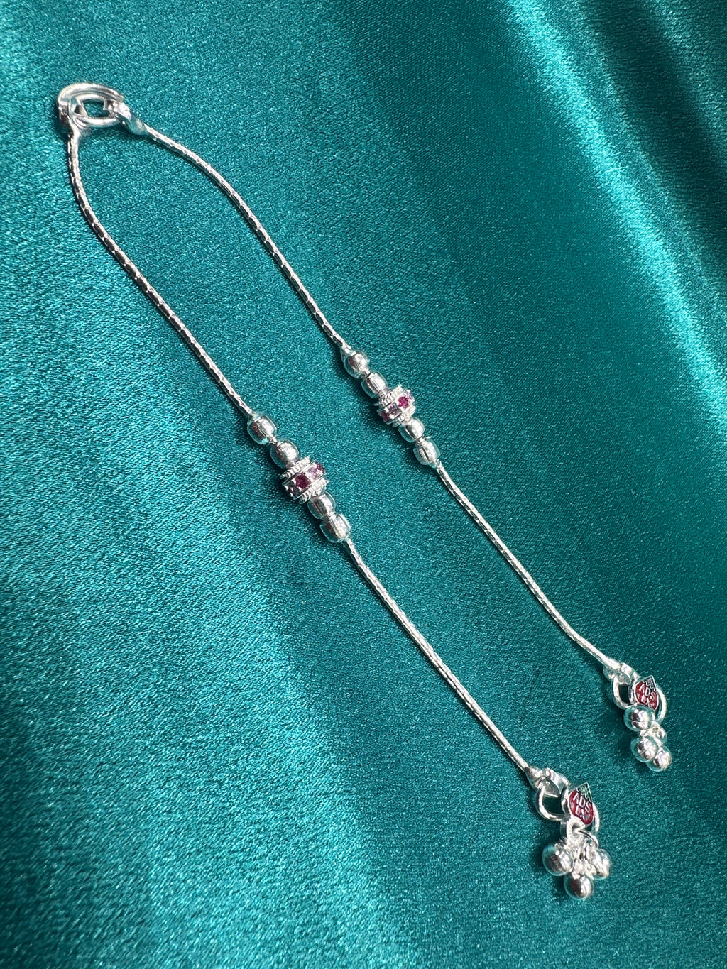 Fancy Silver baby anklet(Size: 2-3 year old)