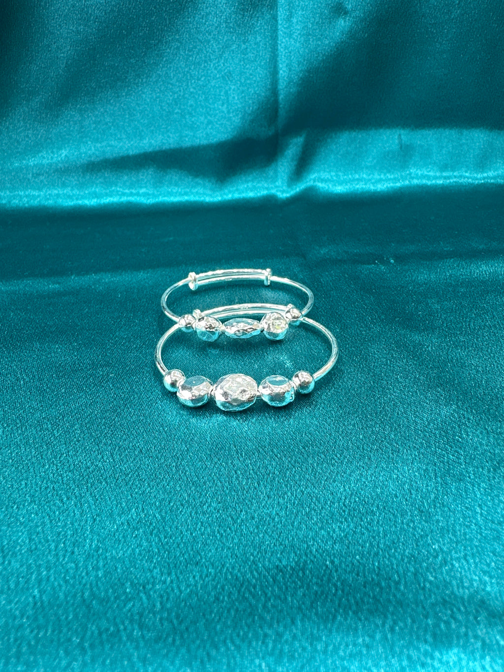 Fancy Silver baby bangles