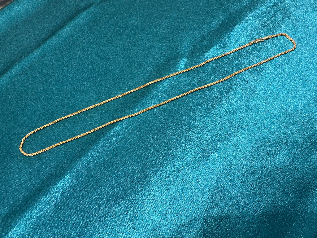 22K Gold Chain (Hollow Rope Design)