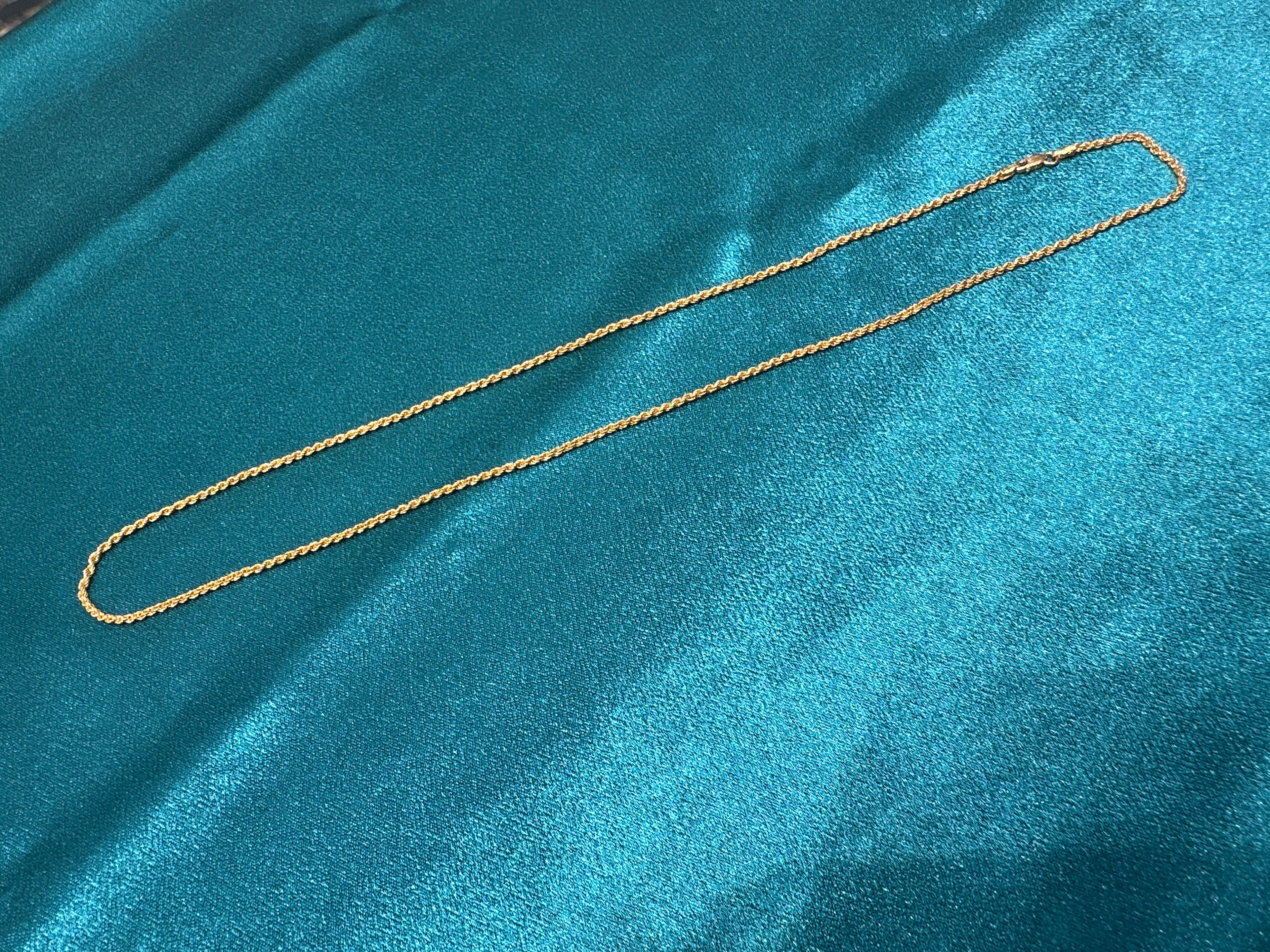 22K Gold Chain (Hollow Rope Design)