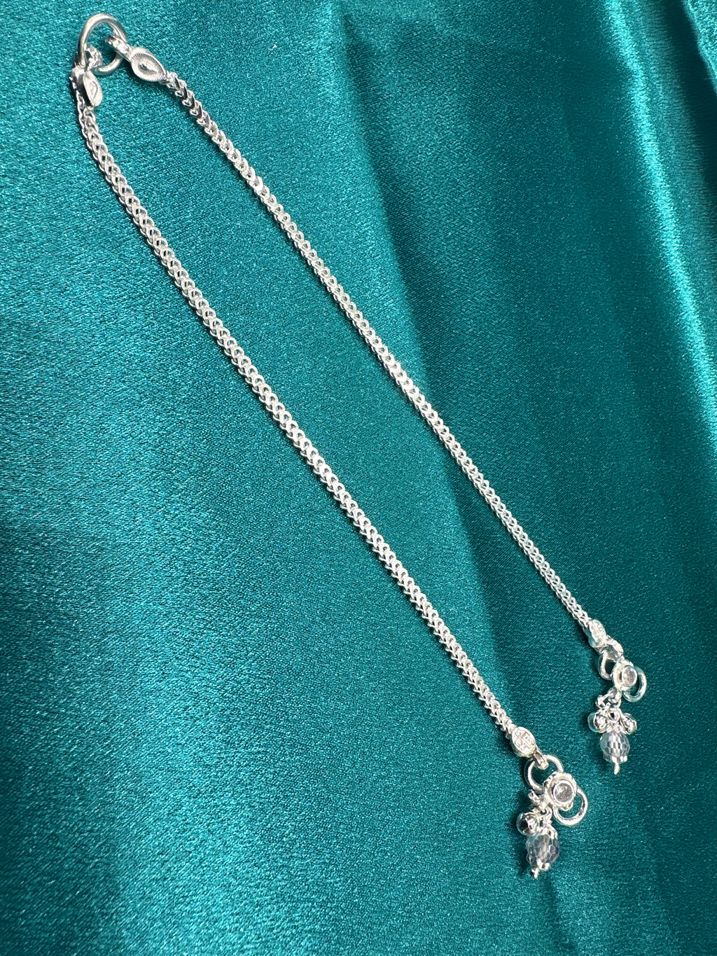 Fancy Silver baby anklet(Size: 6-9 year old)