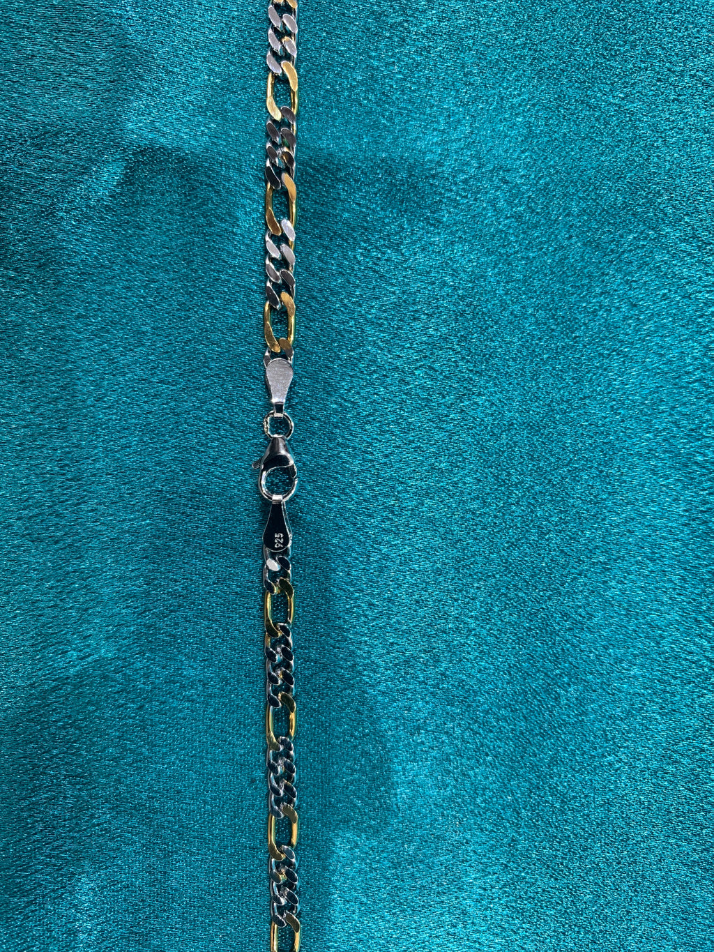 3mm Figaro Gold plated silver chain