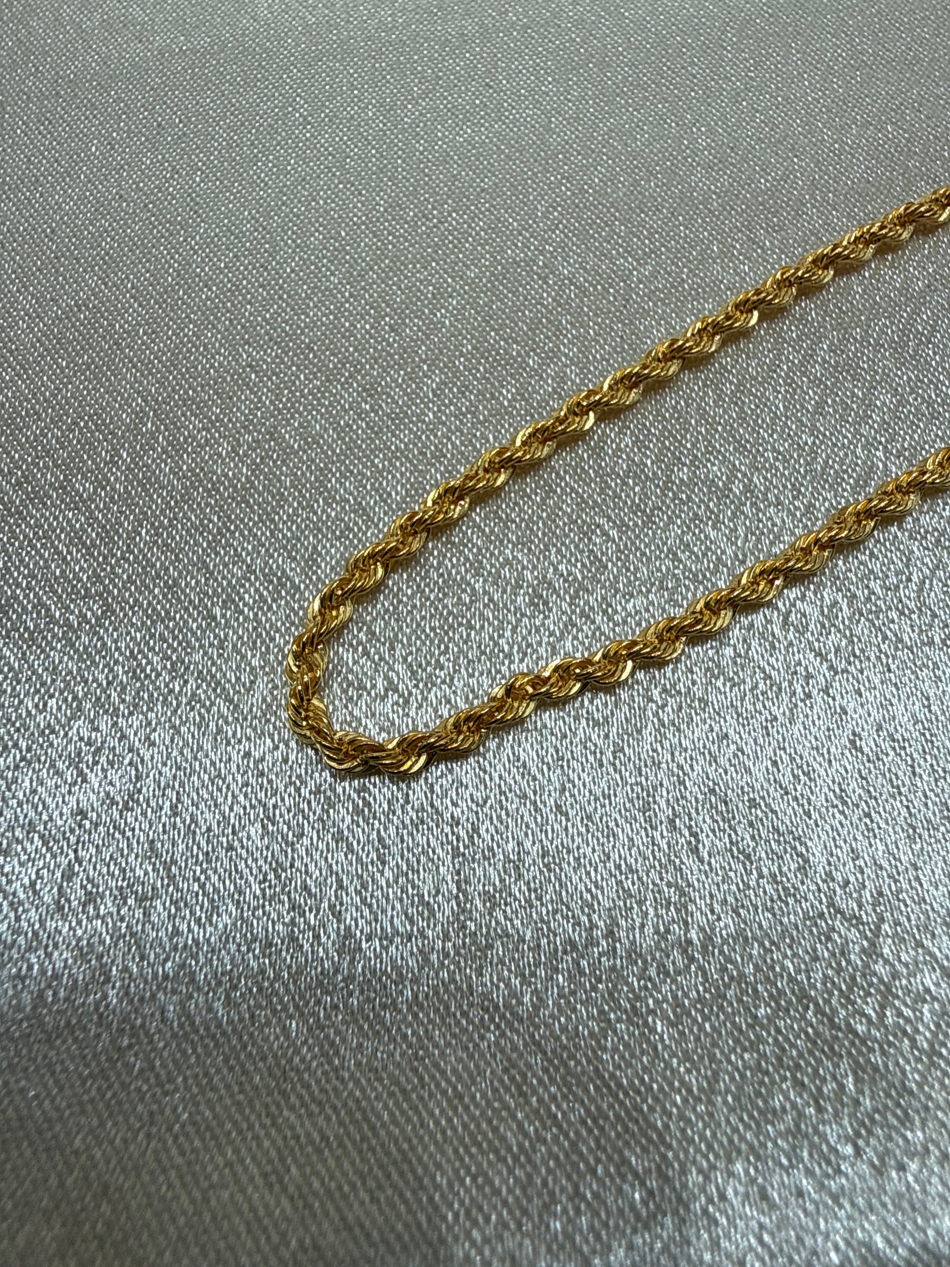 22K Gold Chain (Hollow Rope Design)