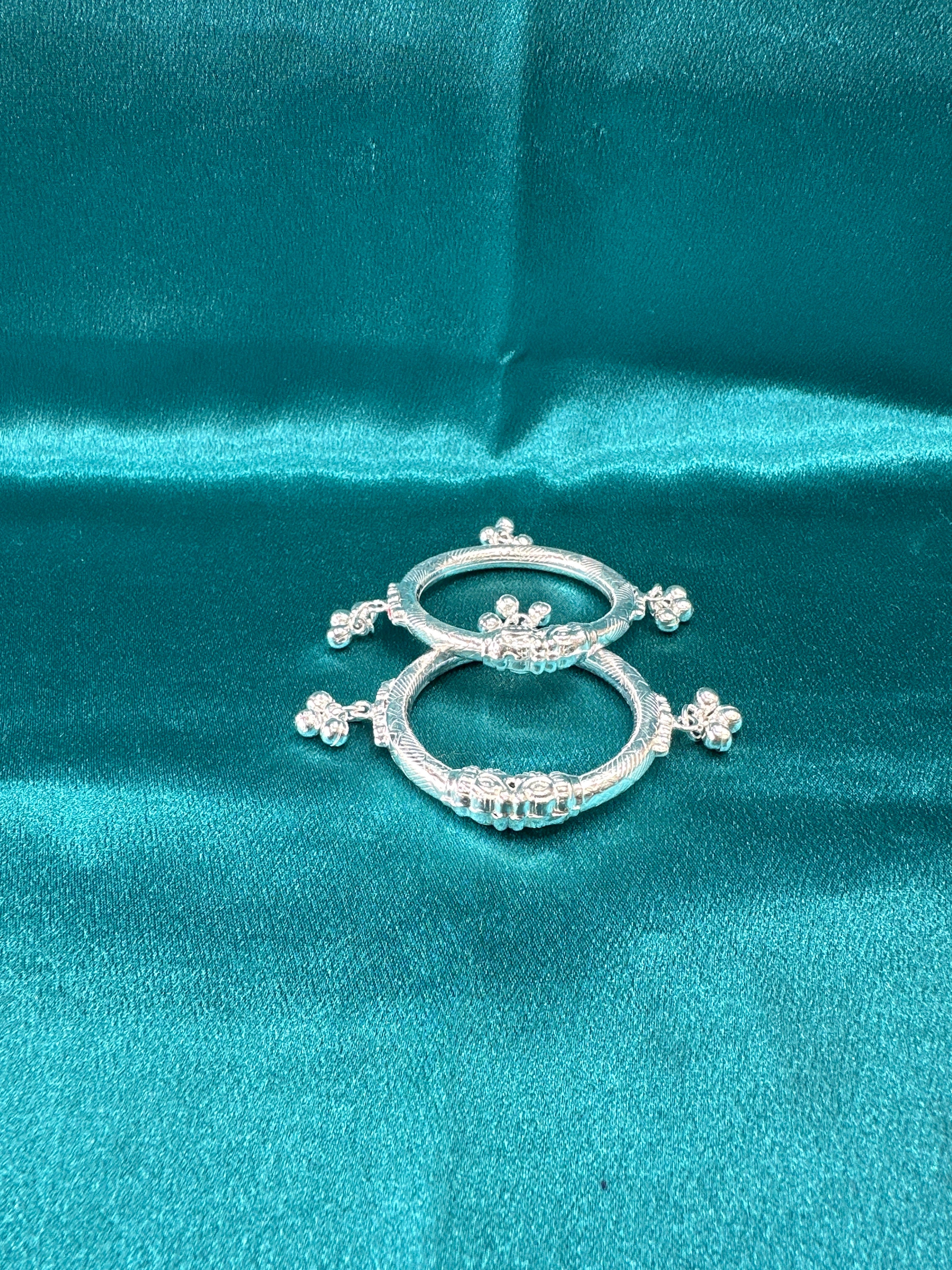 Fancy Silver baby bangles