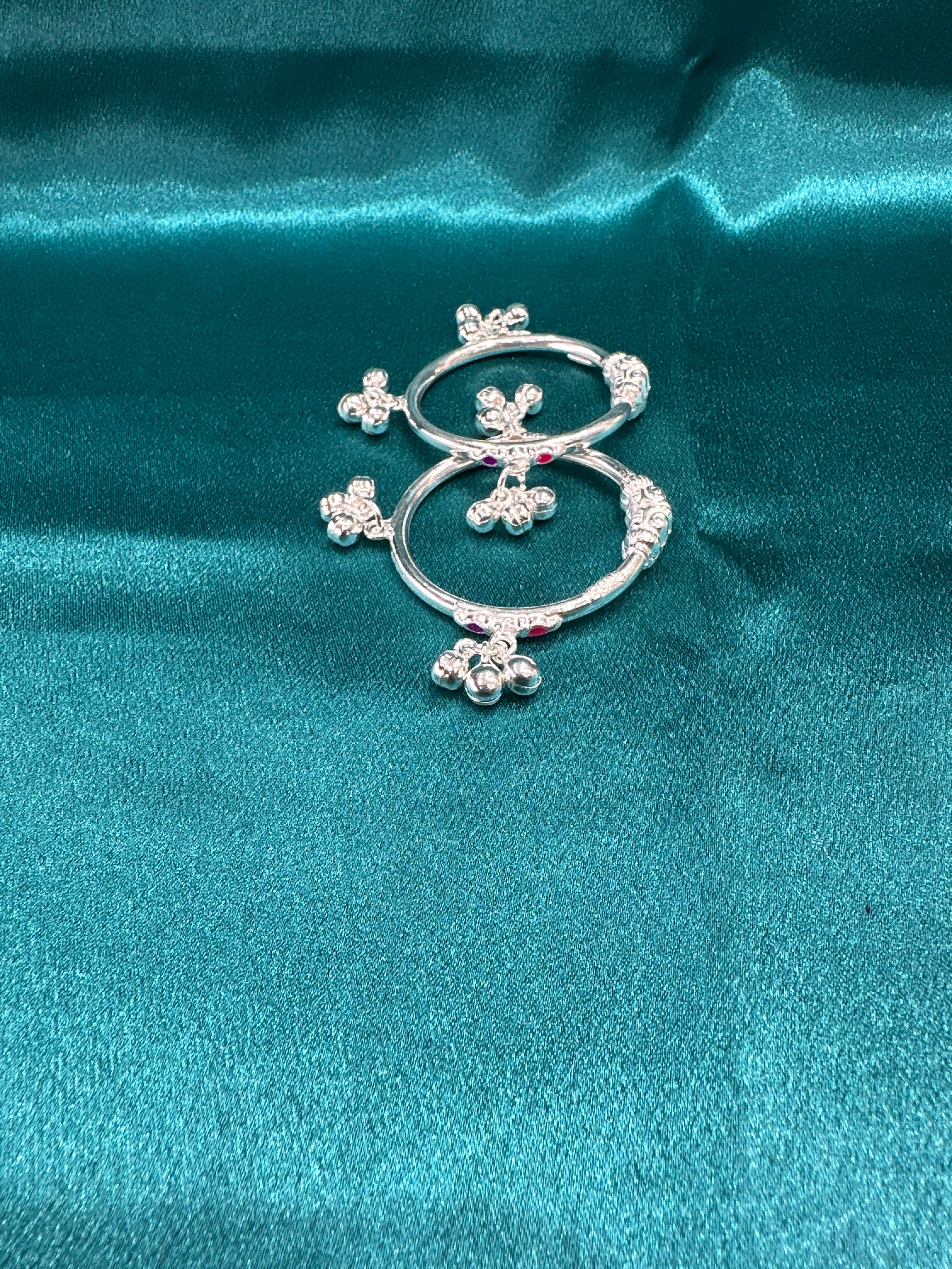 Fancy Silver baby bangles