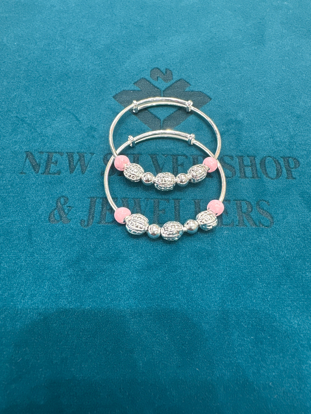 Fancy Silver baby bangles