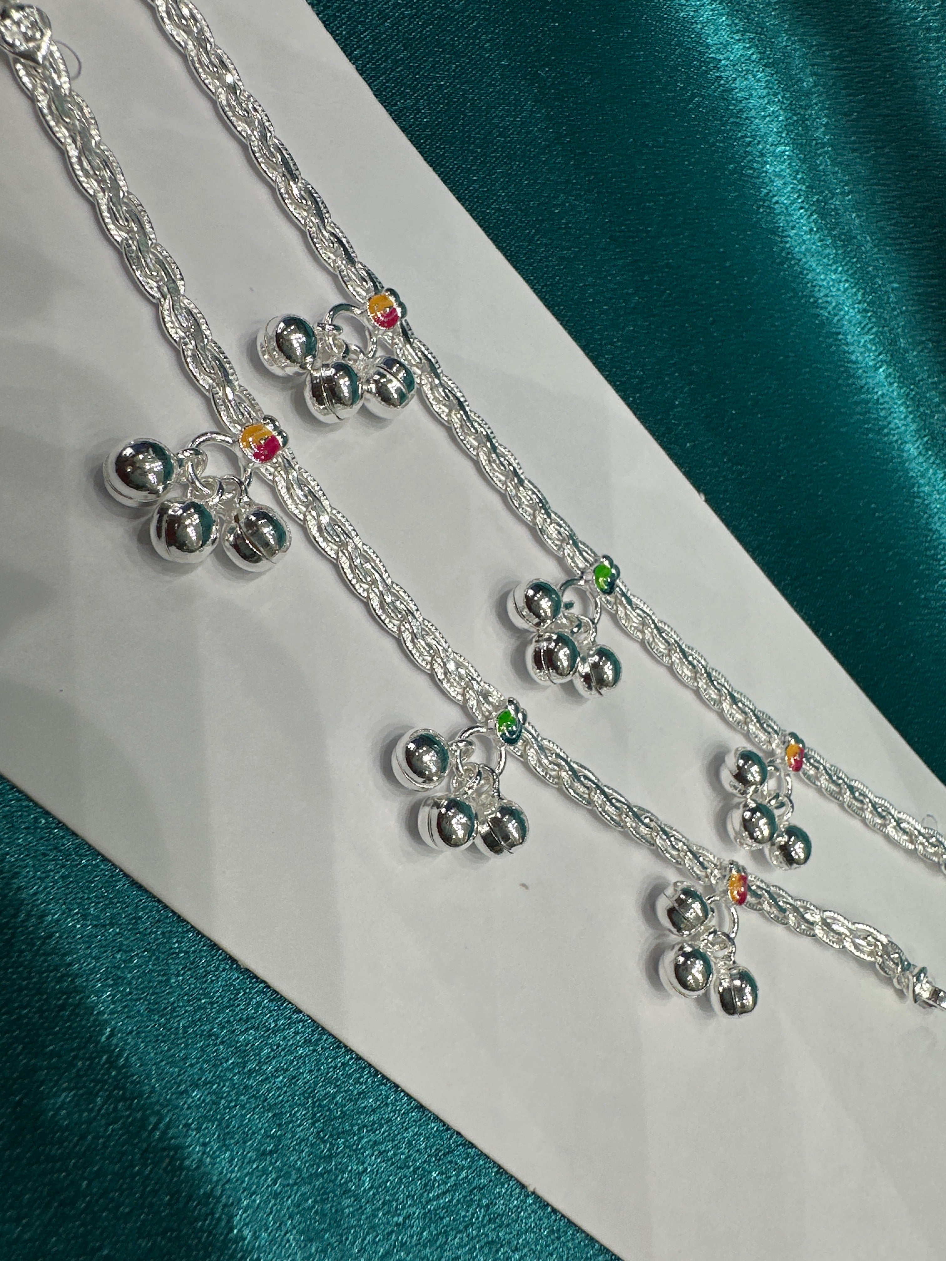 Fancy Silver baby anklet(Size: 4-5 year old)