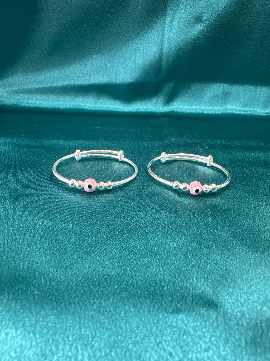 Fancy Silver baby bangles