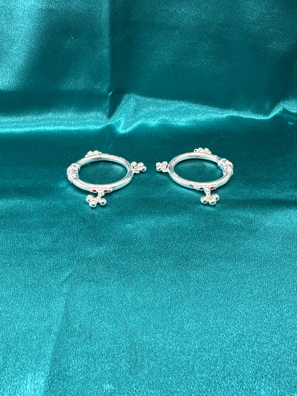 Fancy Silver baby bangles