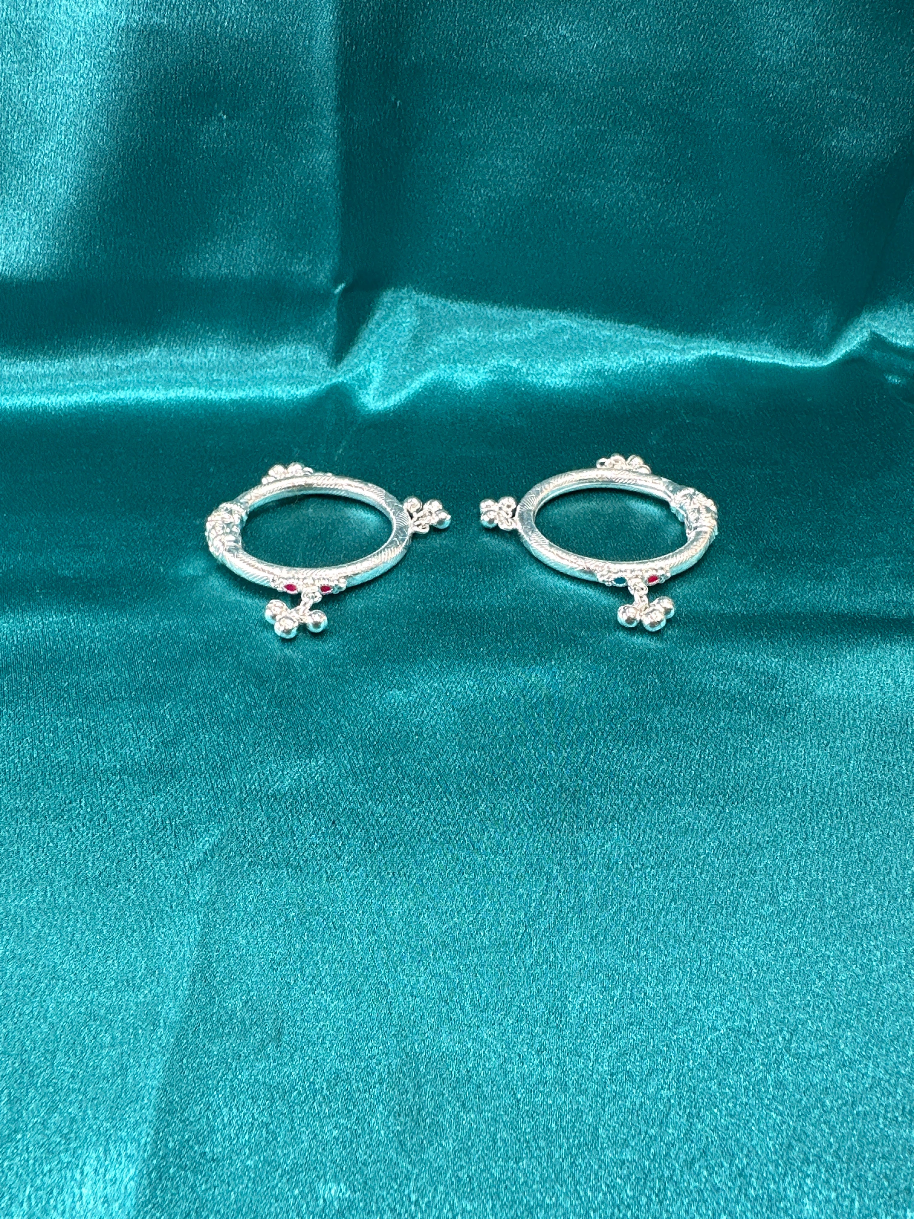 Fancy Silver baby bangles