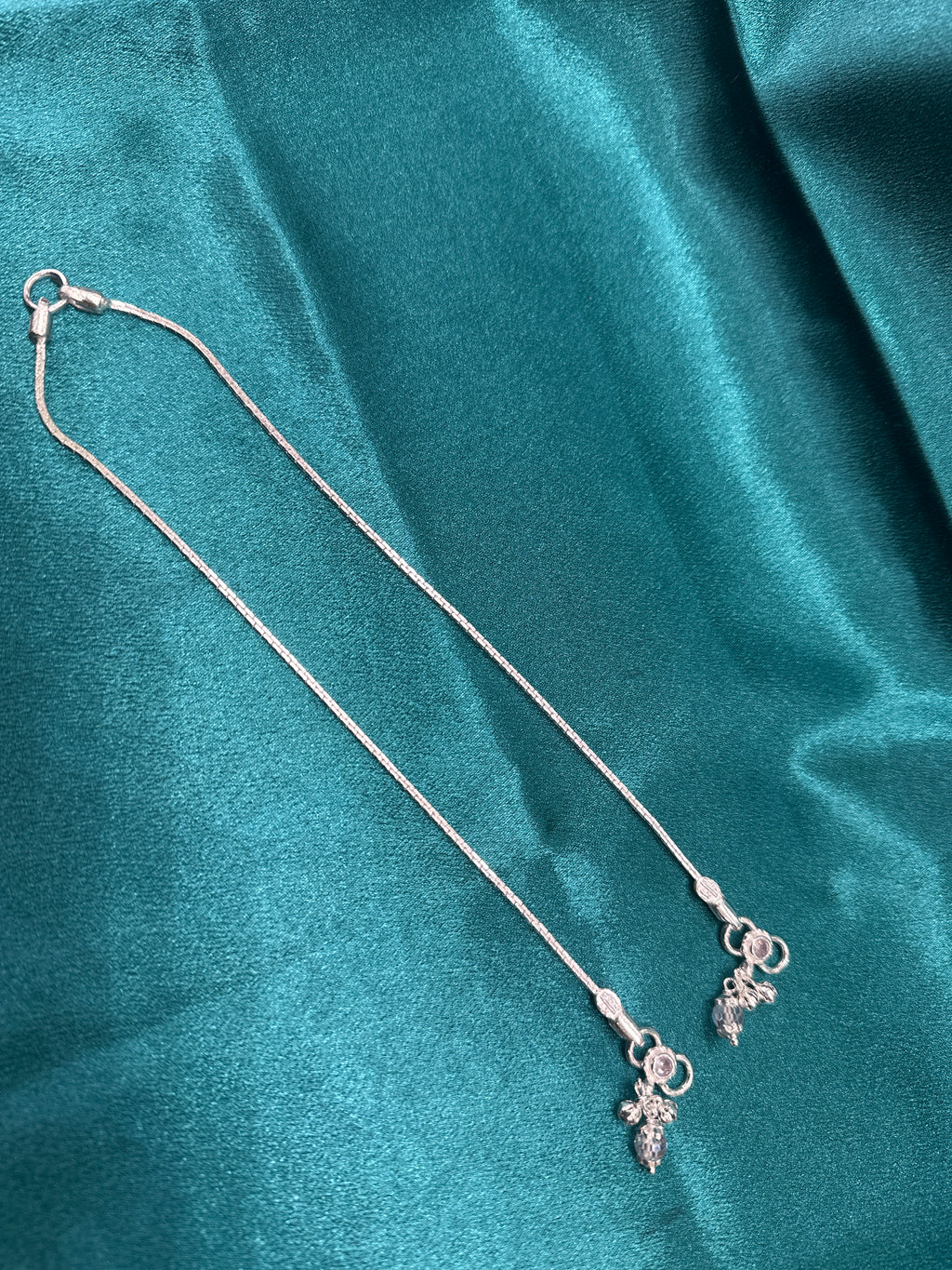 Fancy Silver baby anklet(Size: 12-13 year old)
