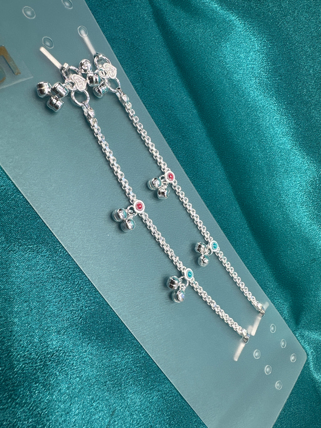 Fancy Silver baby anklet(Size: newborn - 1 year old)