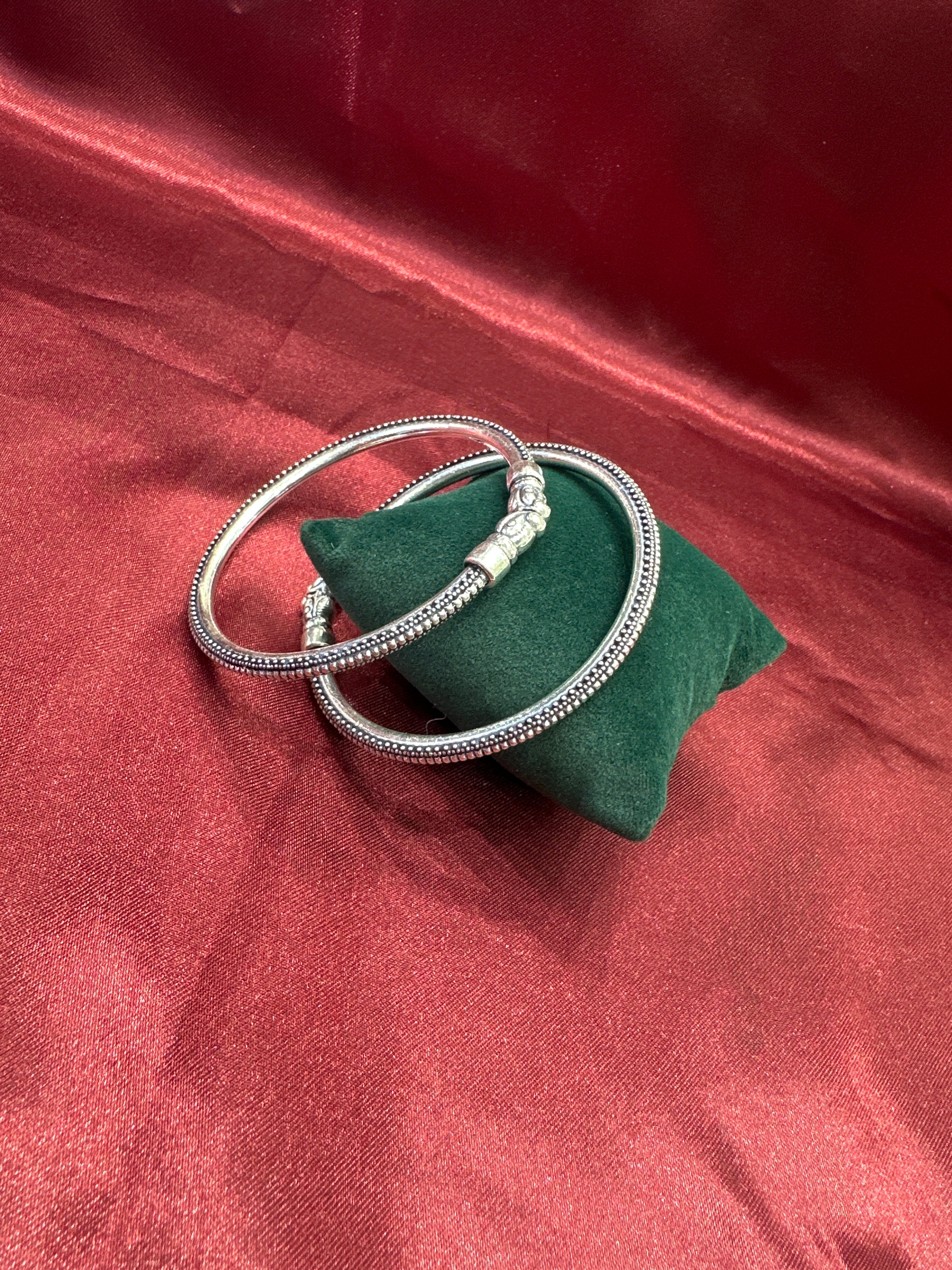 Antique Style Designer Silver Bangles