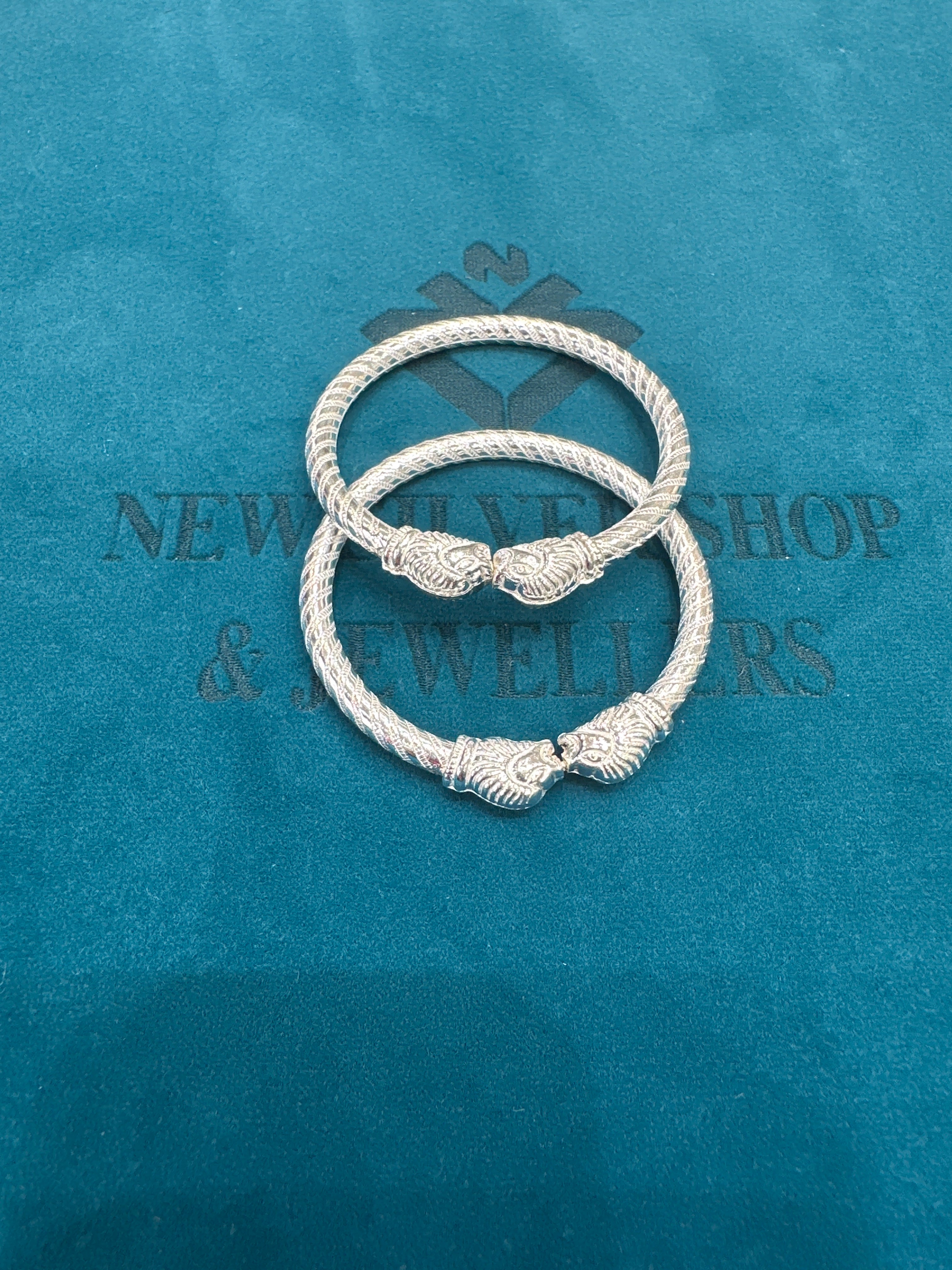 Fancy Silver baby bangles