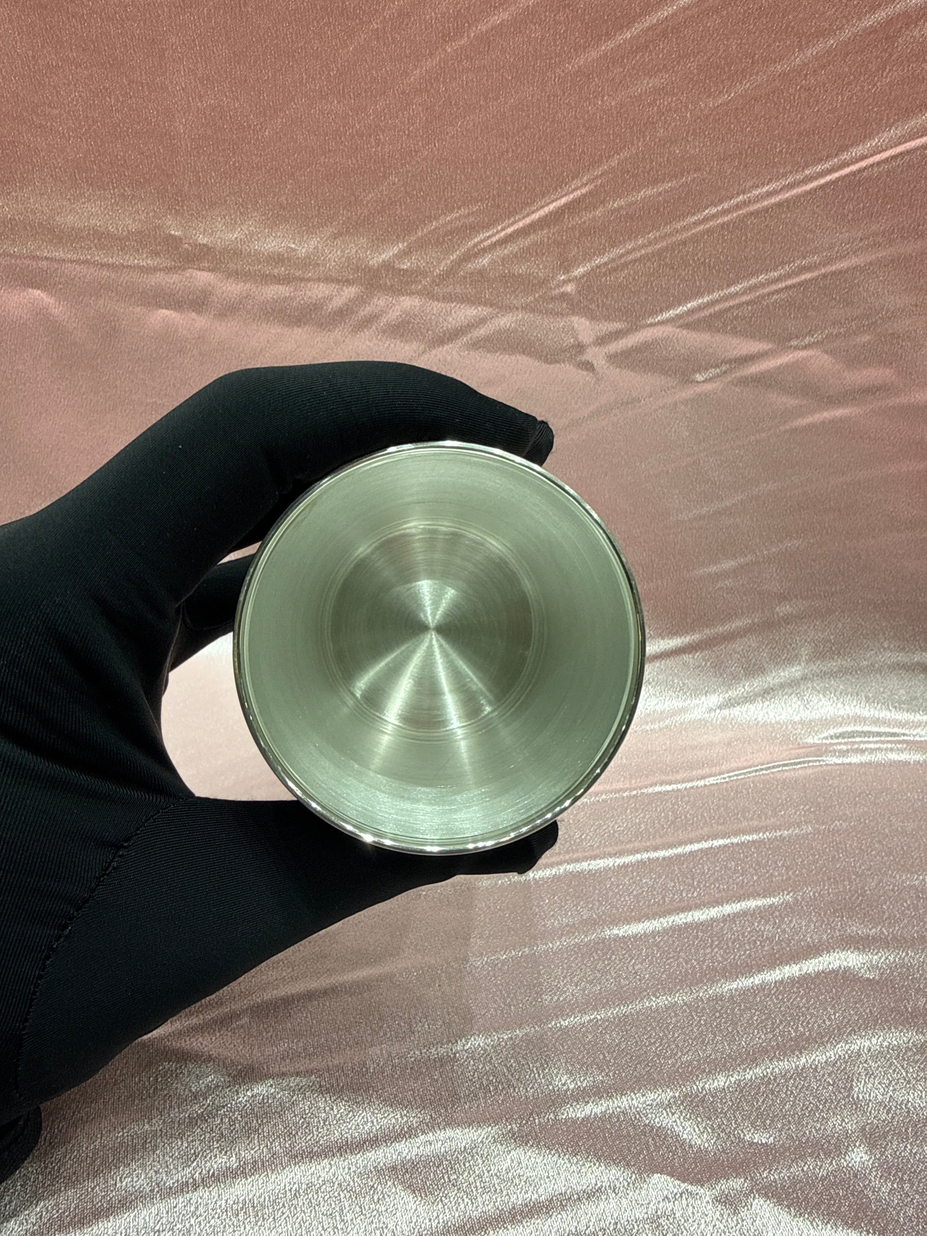 Medium weight plain silver glass