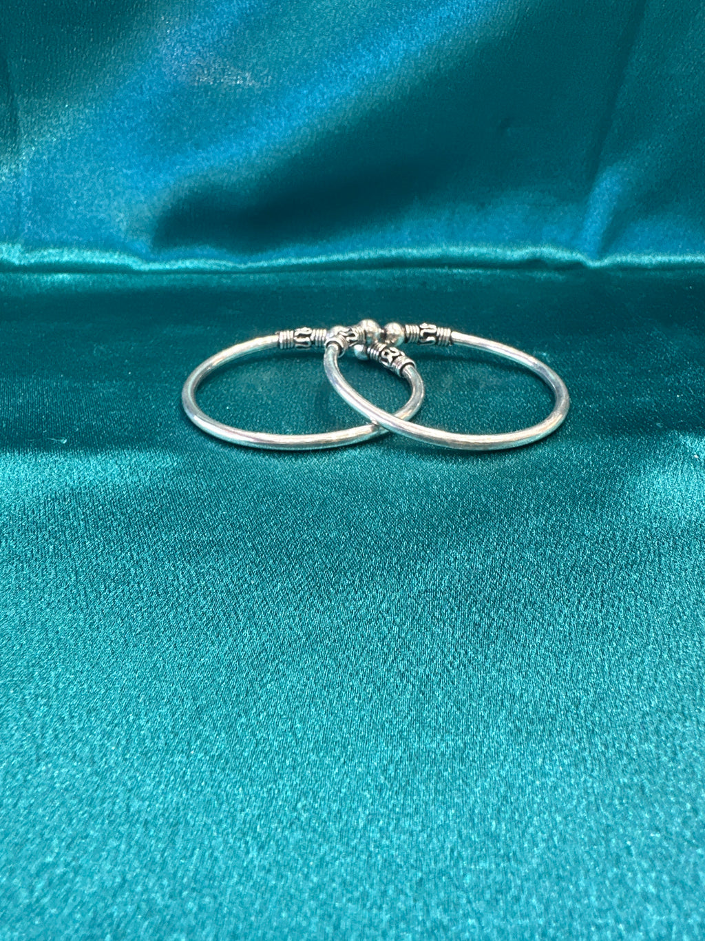 Fancy Silver baby bangles