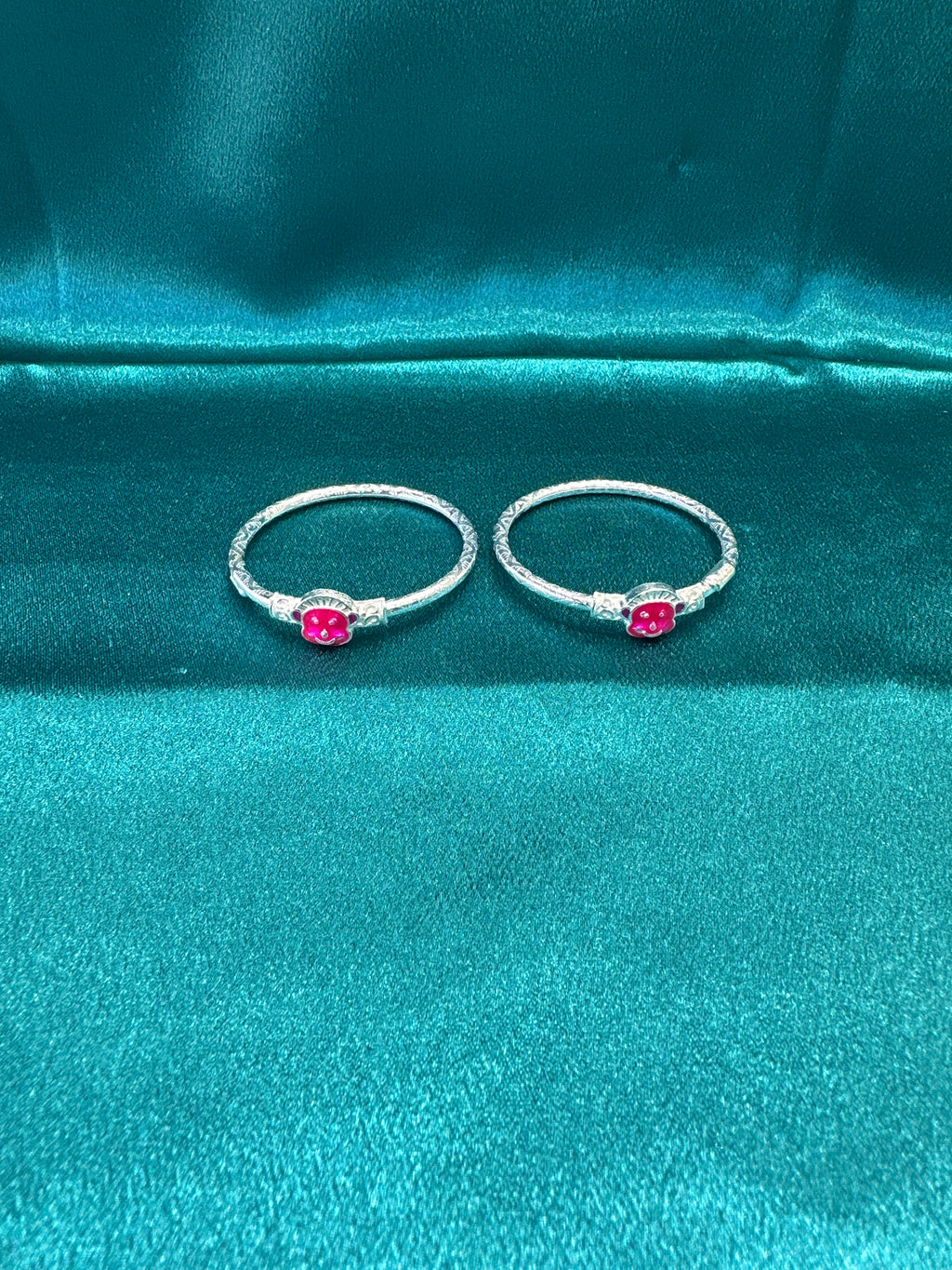 Fancy Silver baby bangles