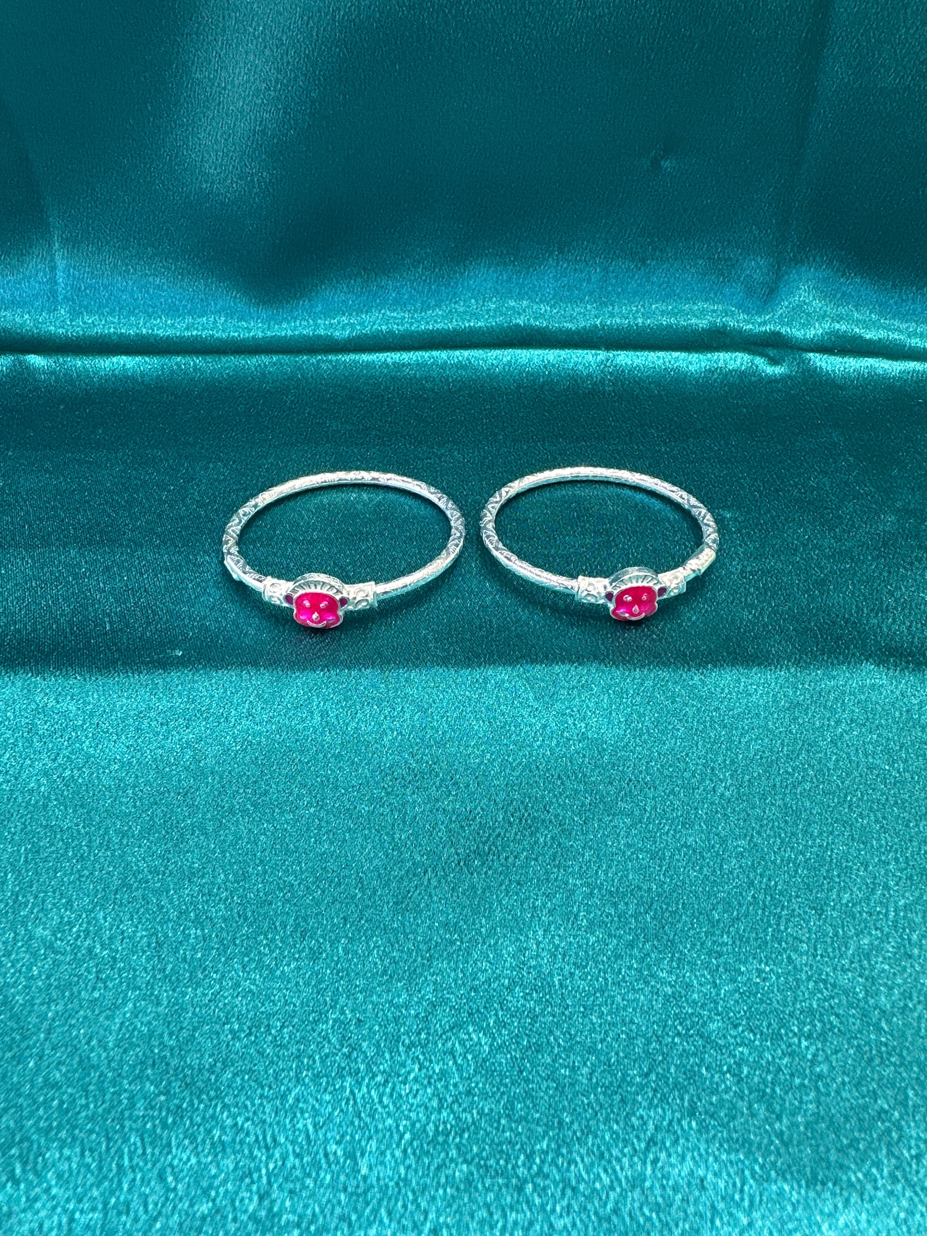 Fancy Silver baby bangles