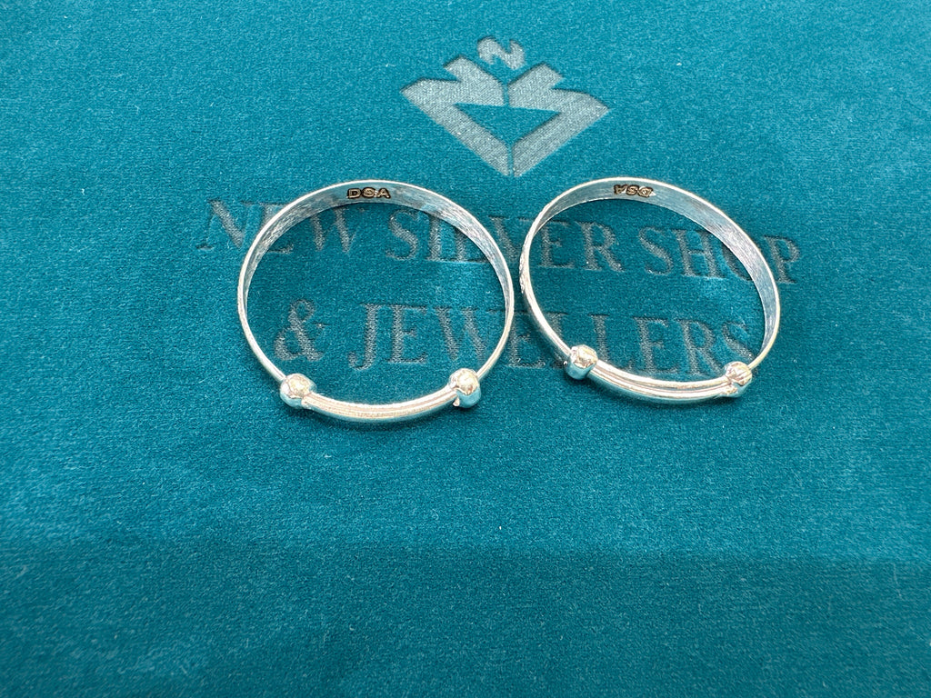 Fancy Silver baby bangles