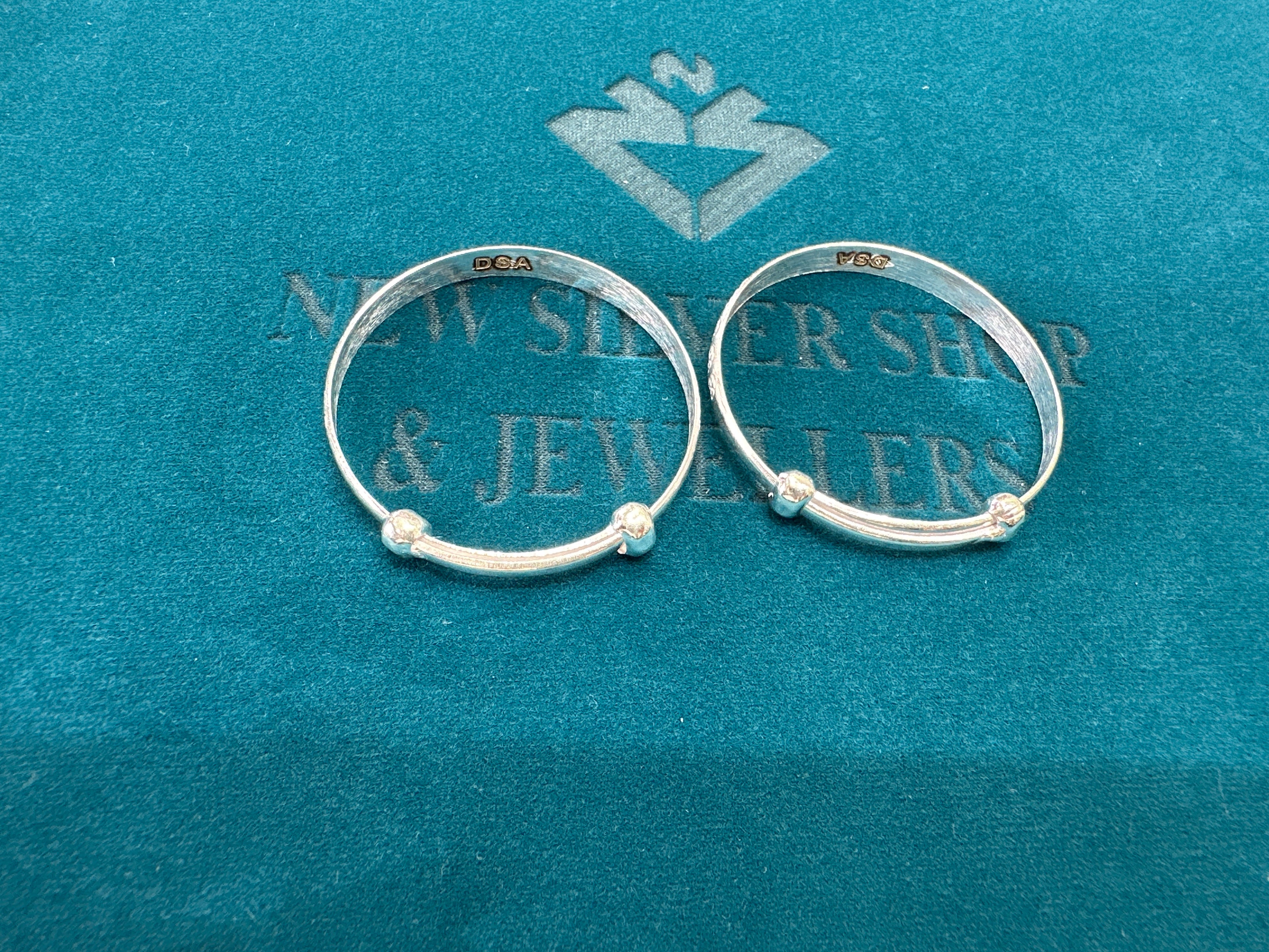 Fancy Silver baby bangles