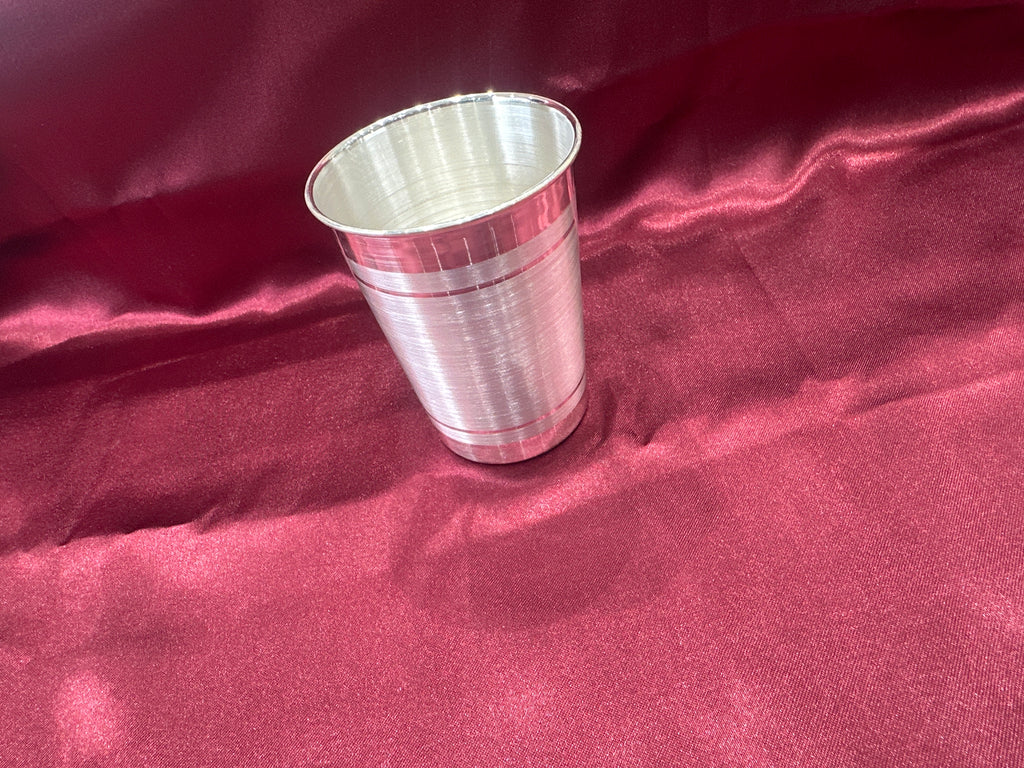 Medium weight plain silver glass
