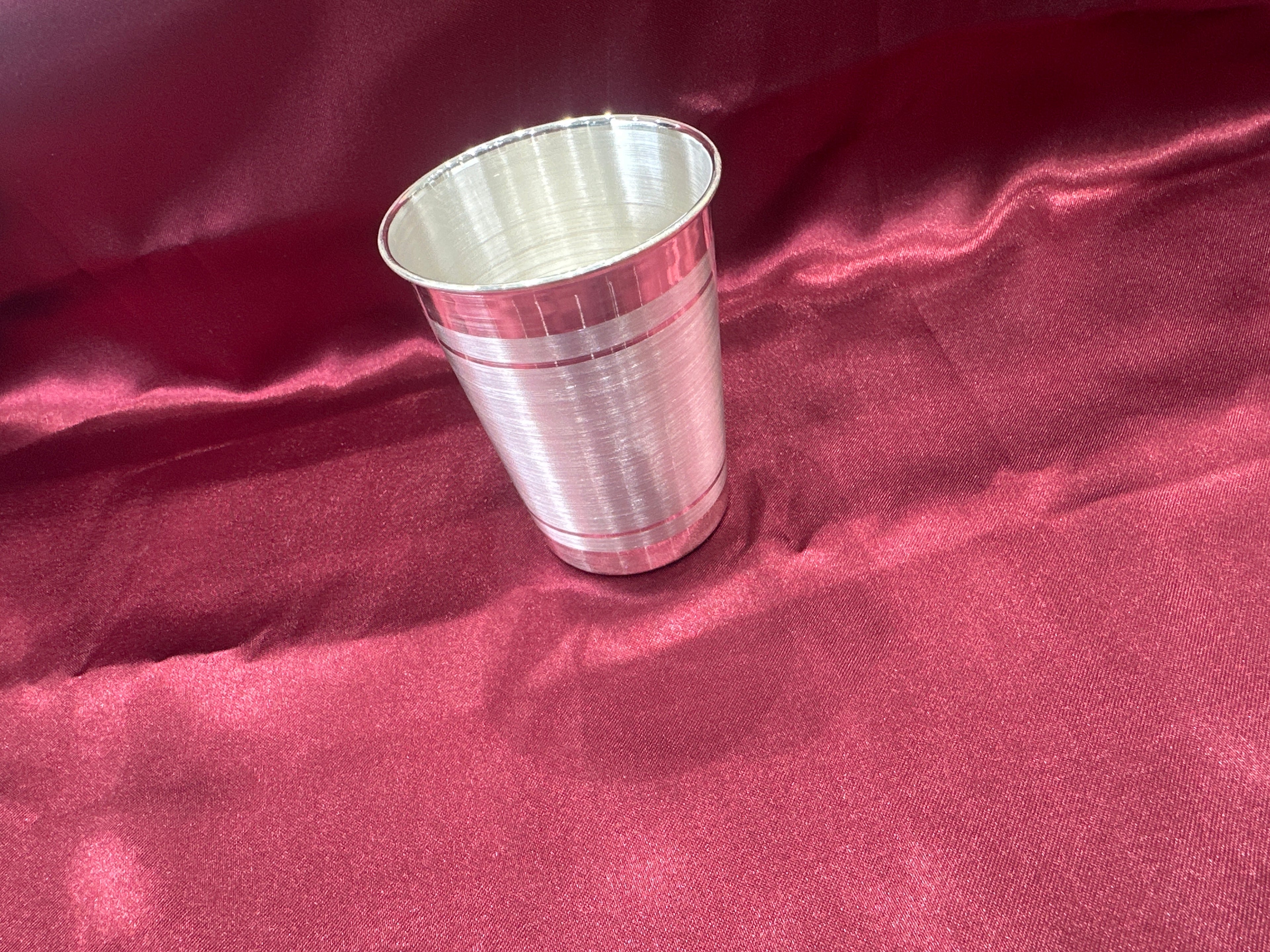 Medium weight plain silver glass
