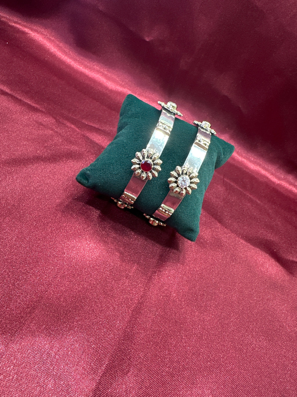 Antique Style Designer Silver Bangles