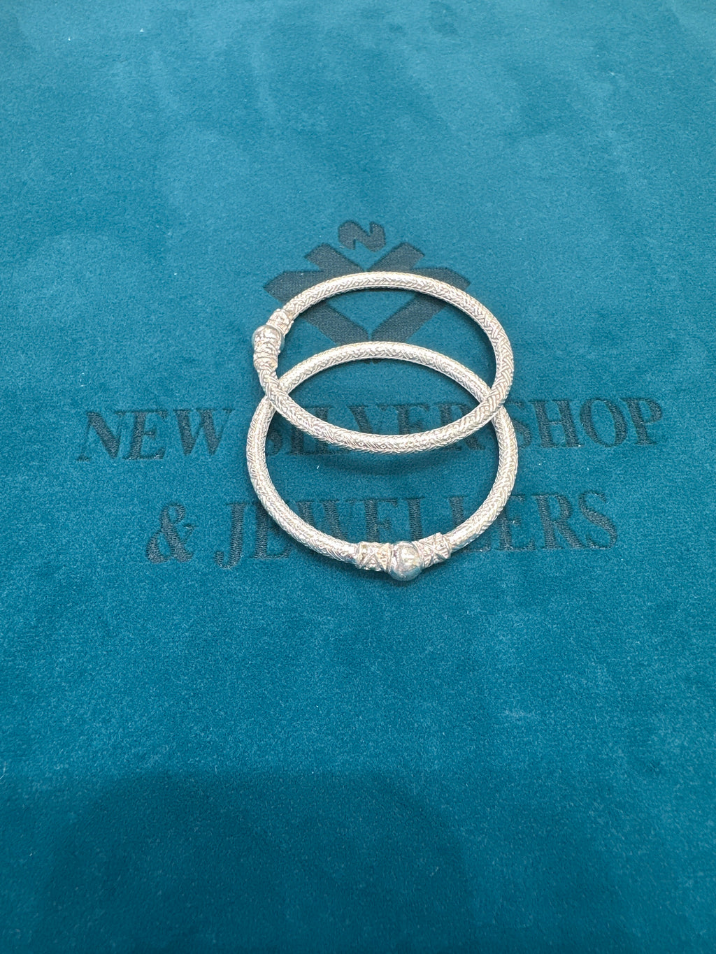Fancy Silver baby bangles