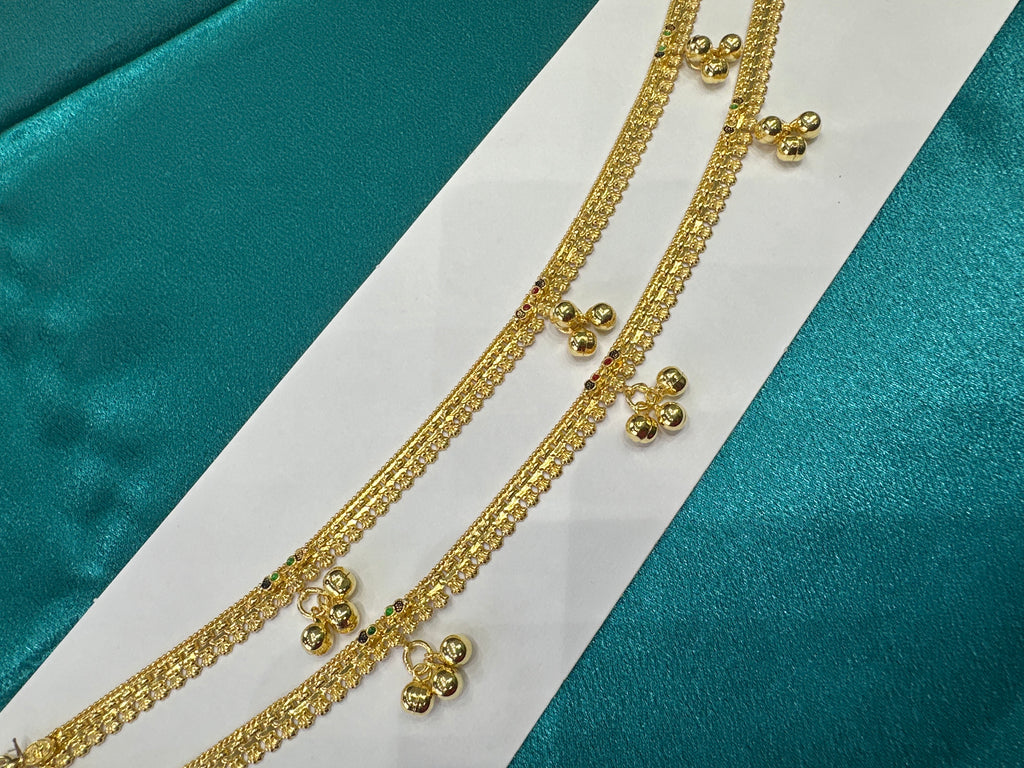 Women’s Fancy/Traditional Silver Gold plated Anklet