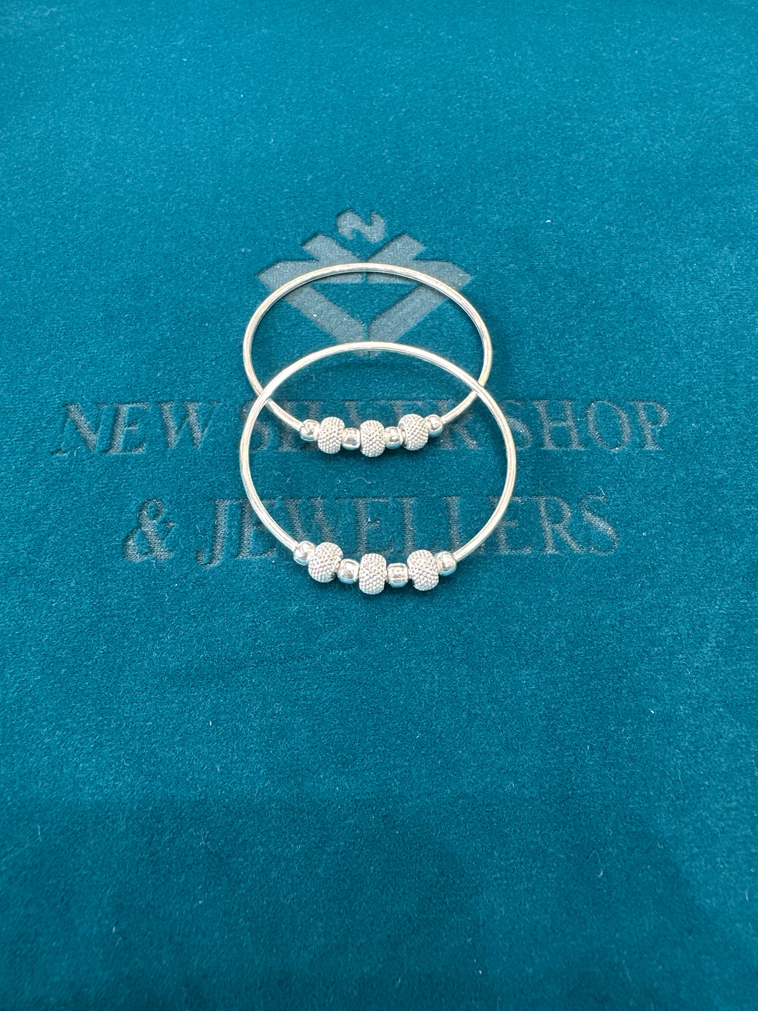 Fancy Silver baby bangles