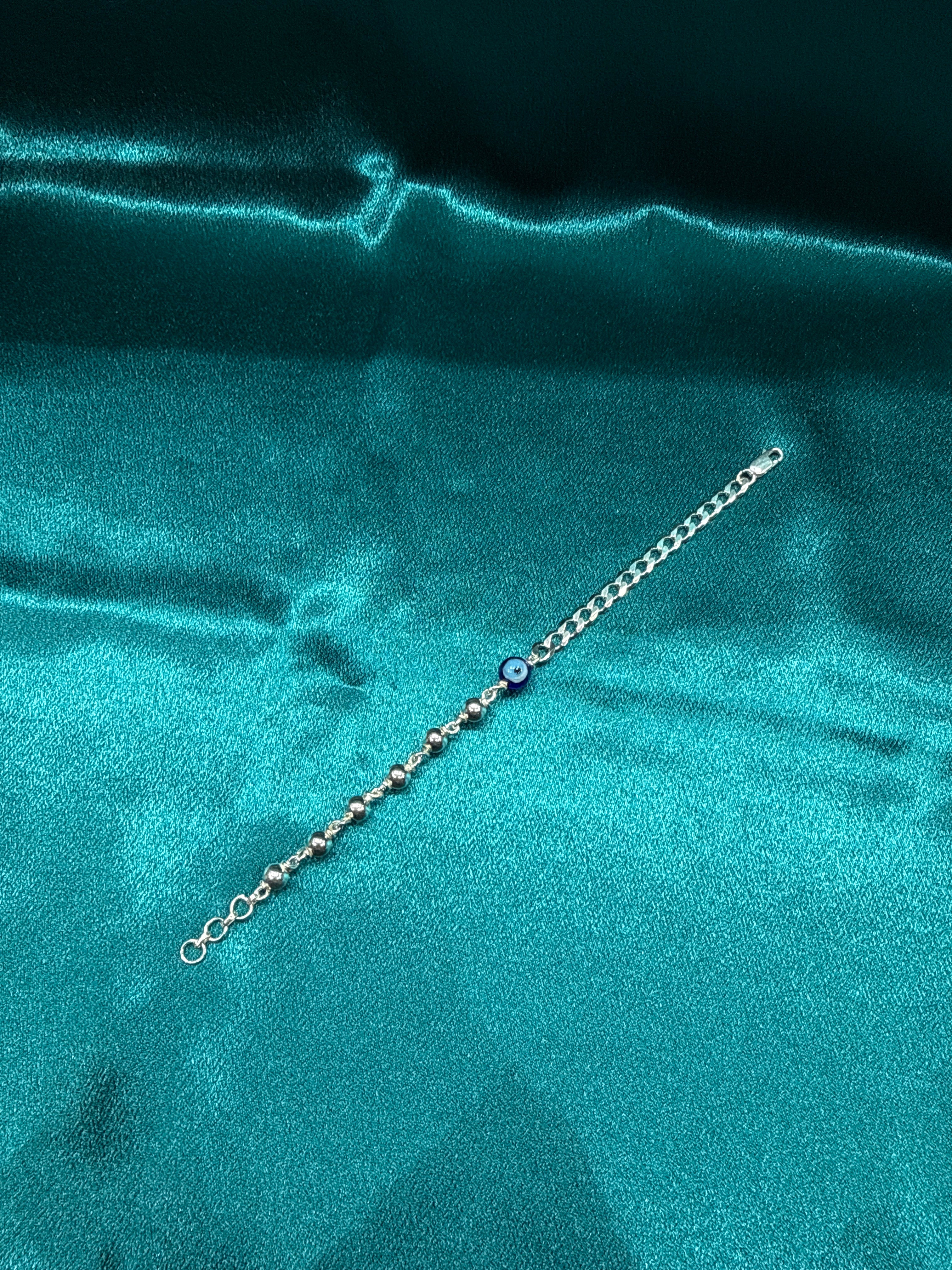Men’s Evil Eye Cuban Link Silver 925 Bracelet (5mm)
