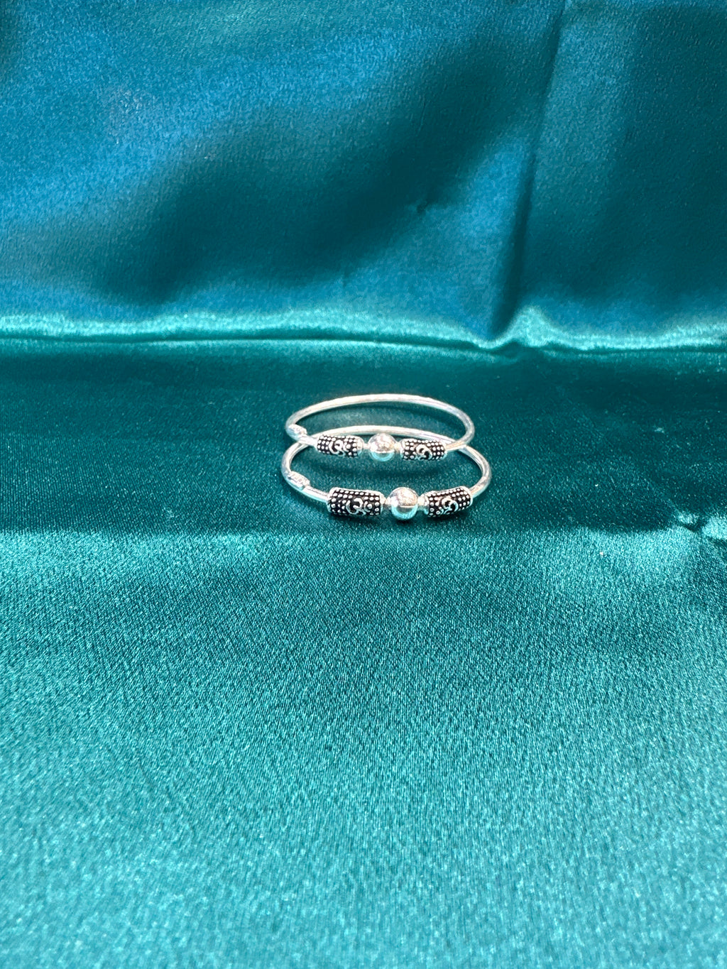 Fancy Silver baby bangles