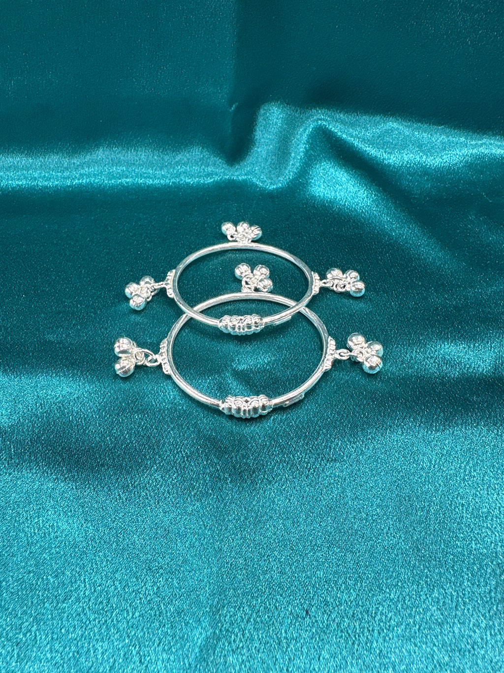 Fancy Silver baby bangles