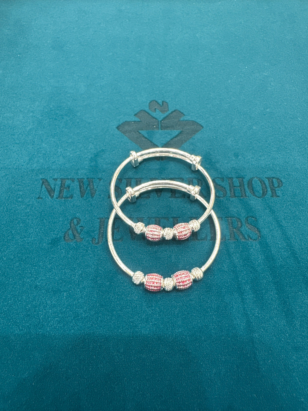 Fancy Silver baby bangles