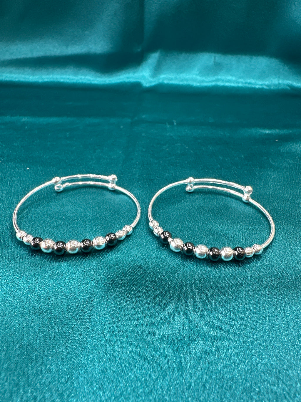 Fancy Silver baby bangles