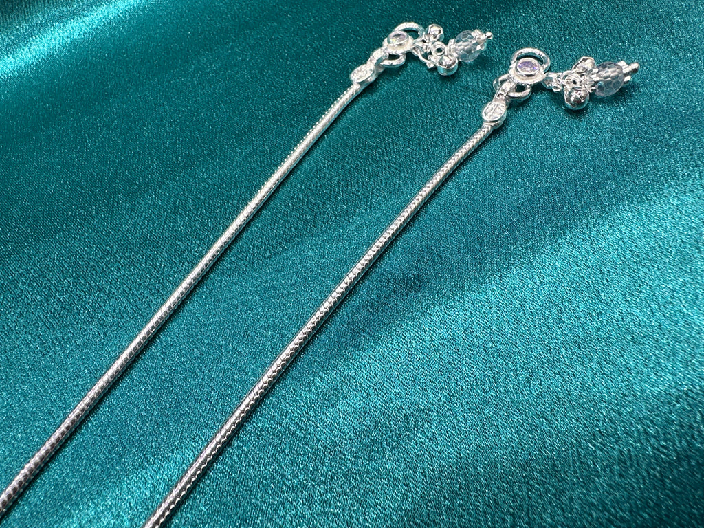 Fancy Silver baby anklet(Size: 2-3 year old)