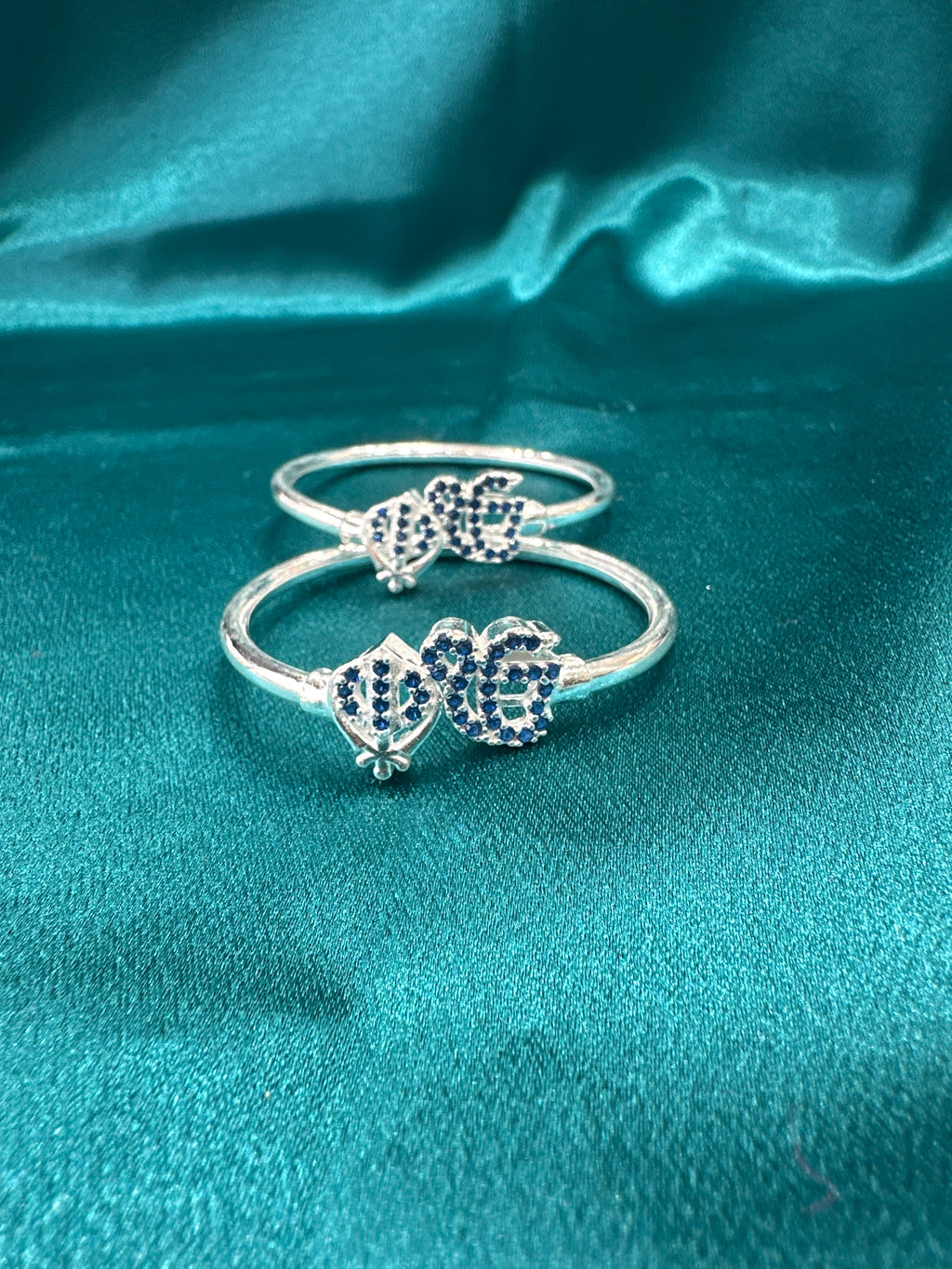 Fancy Silver baby bangles