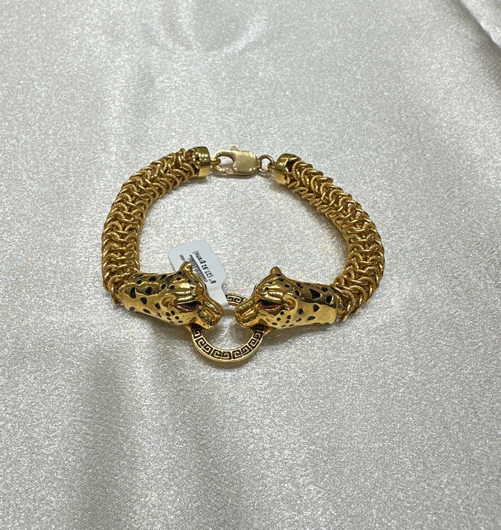 22k Men’s Gold Bracelet (Cheetah Design)