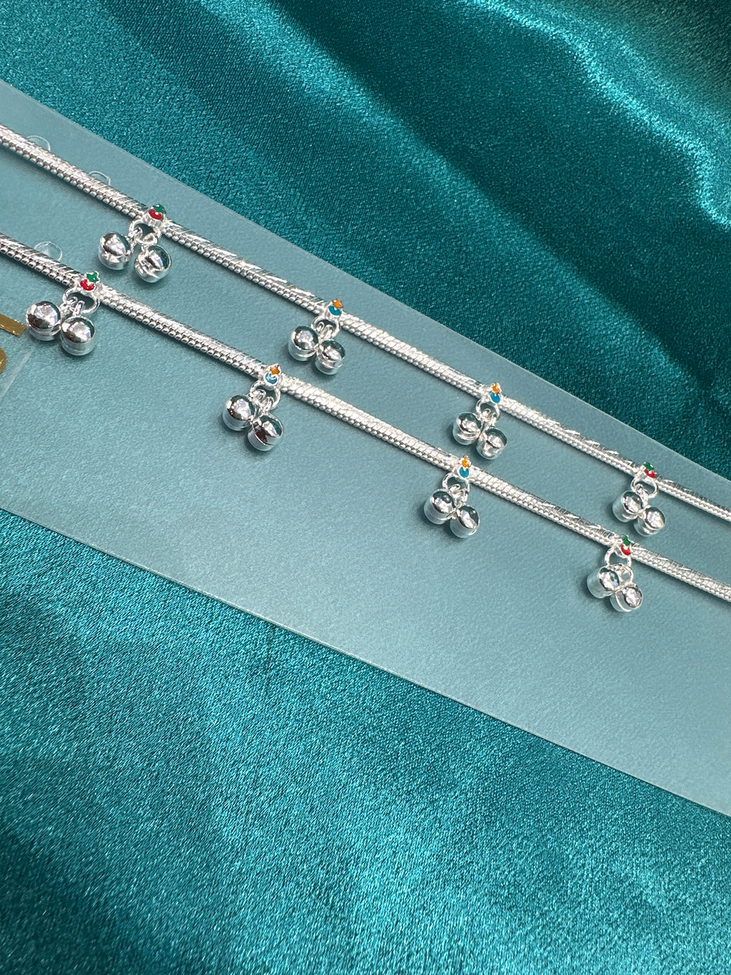 Fancy Silver baby anklet(Size: 6-9 year old)