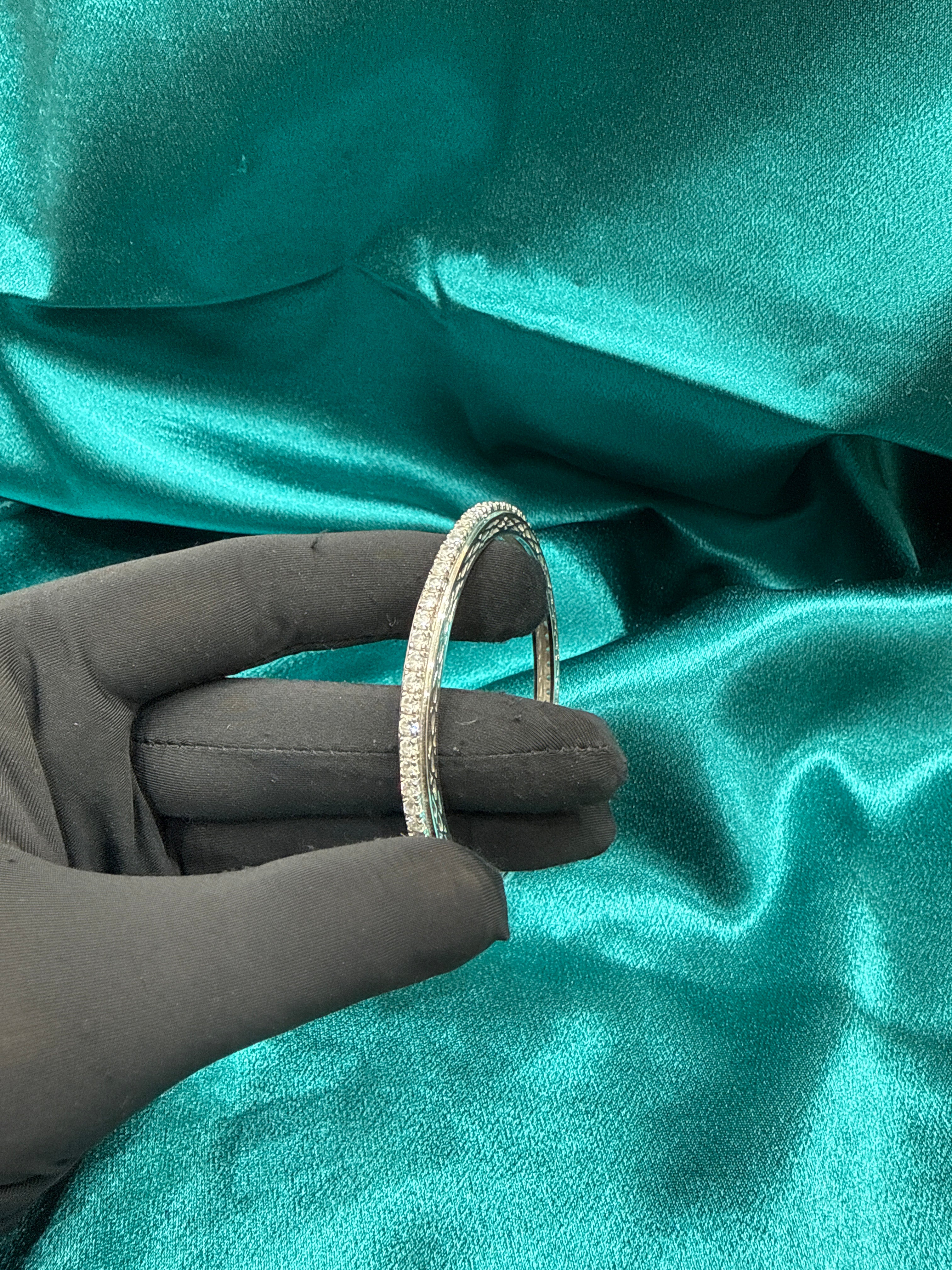 Designer Silver Bangle (Single)