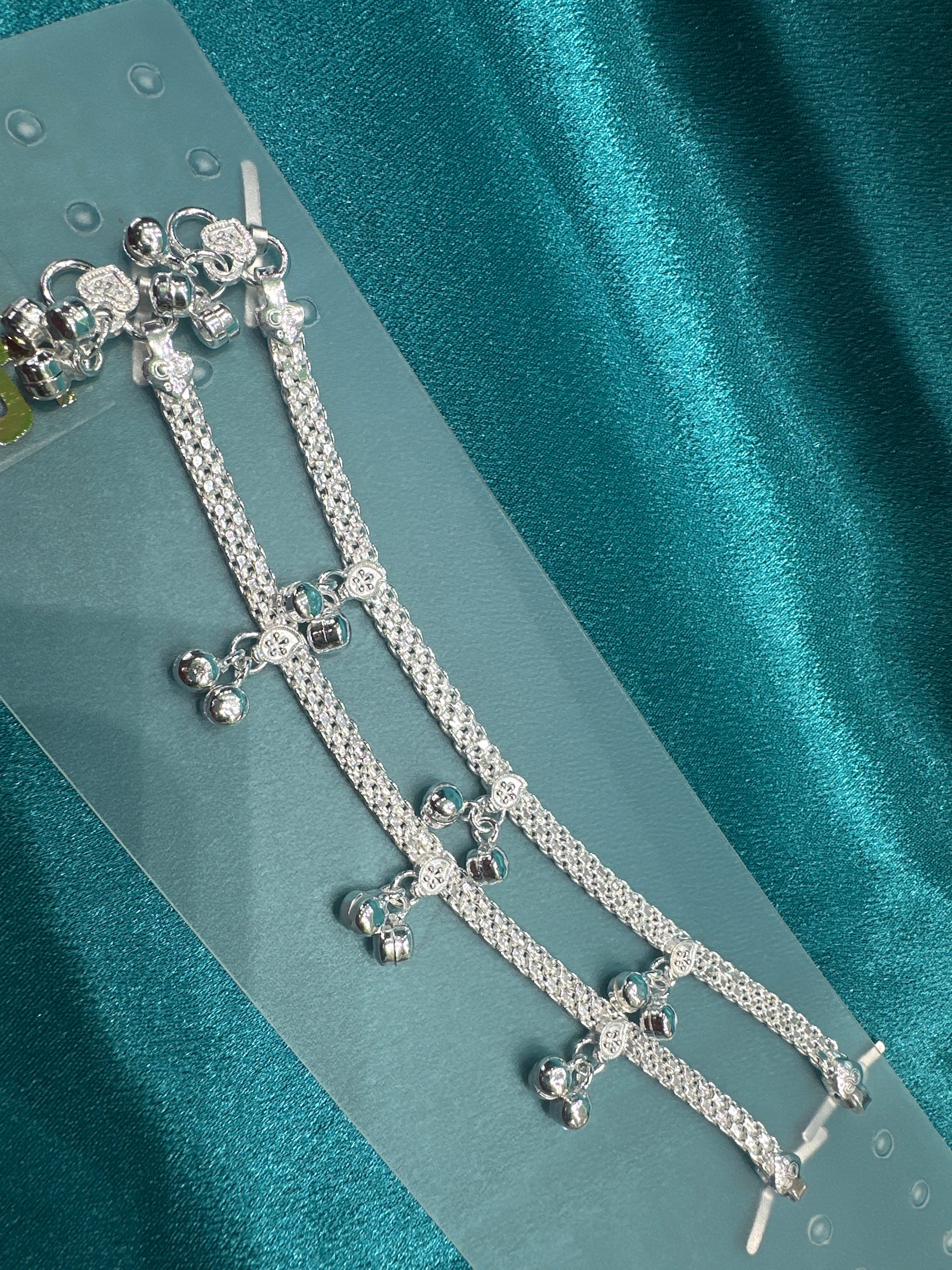 Fancy Silver baby anklet(Size: 2-3 year old)