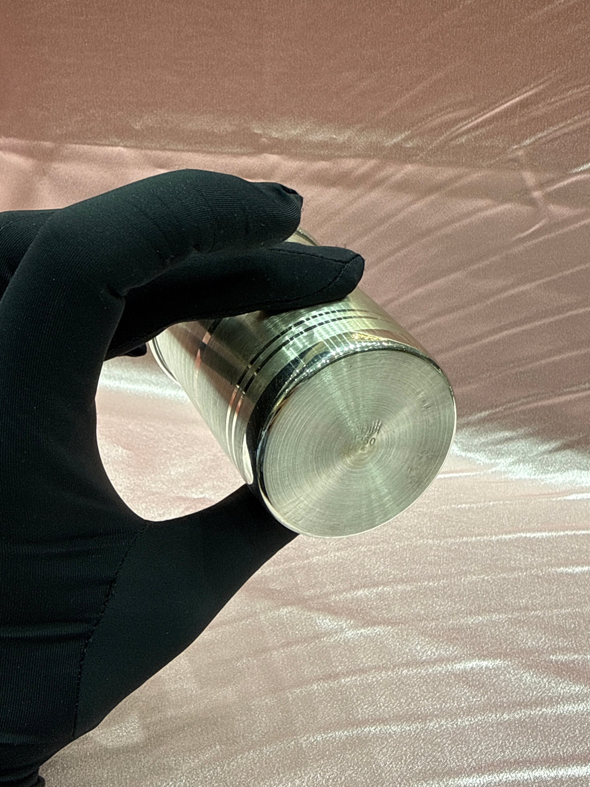 Medium weight plain silver glass