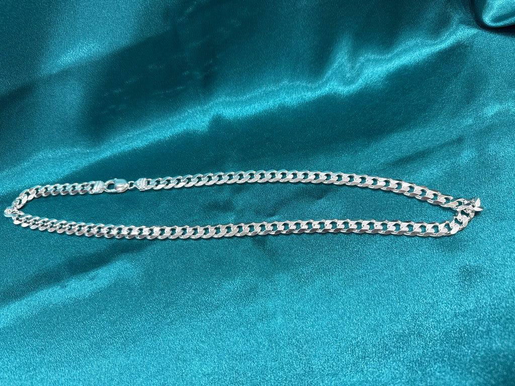 10mm Cuban link silver chain