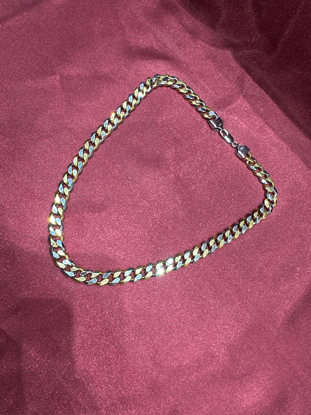 Men’s silver 925 chain with 2 toned plating (10mm)