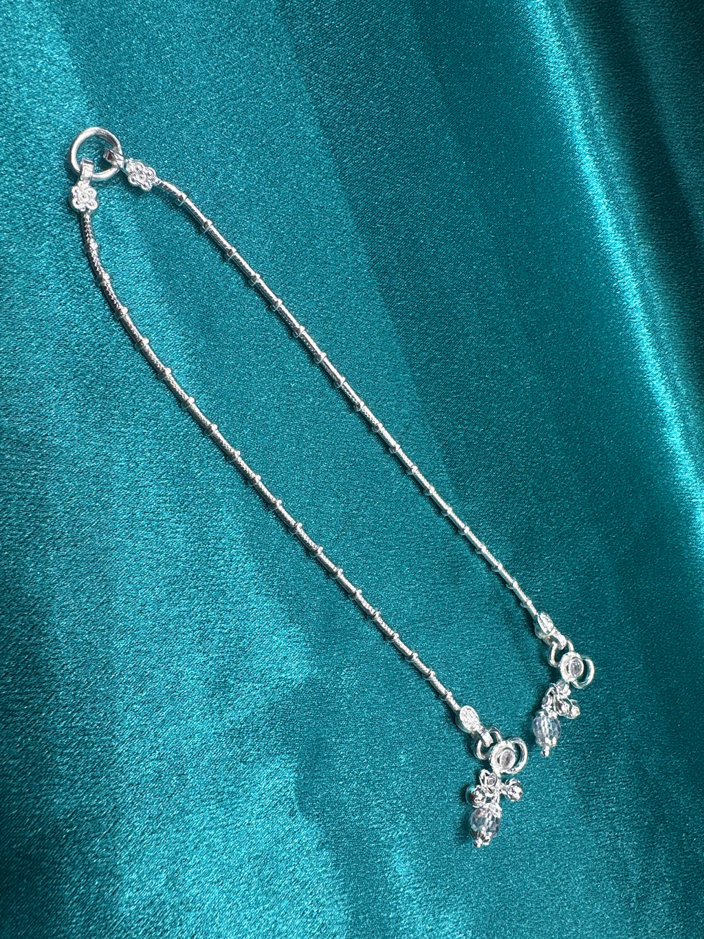 Fancy Silver baby anklet(Size: 2-3 year old)