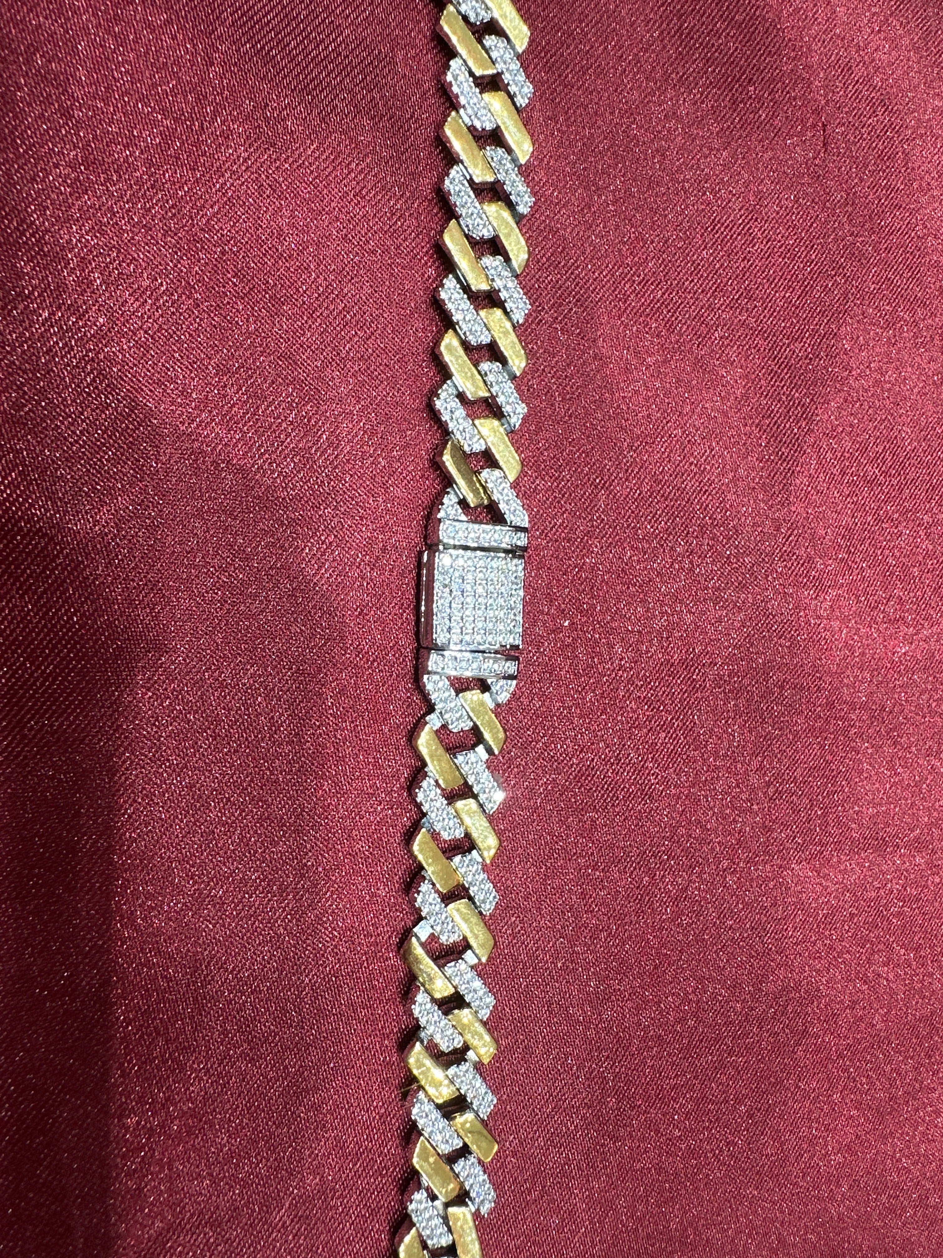 Men’s silver 925 chain with 2 toned plating (11mm)