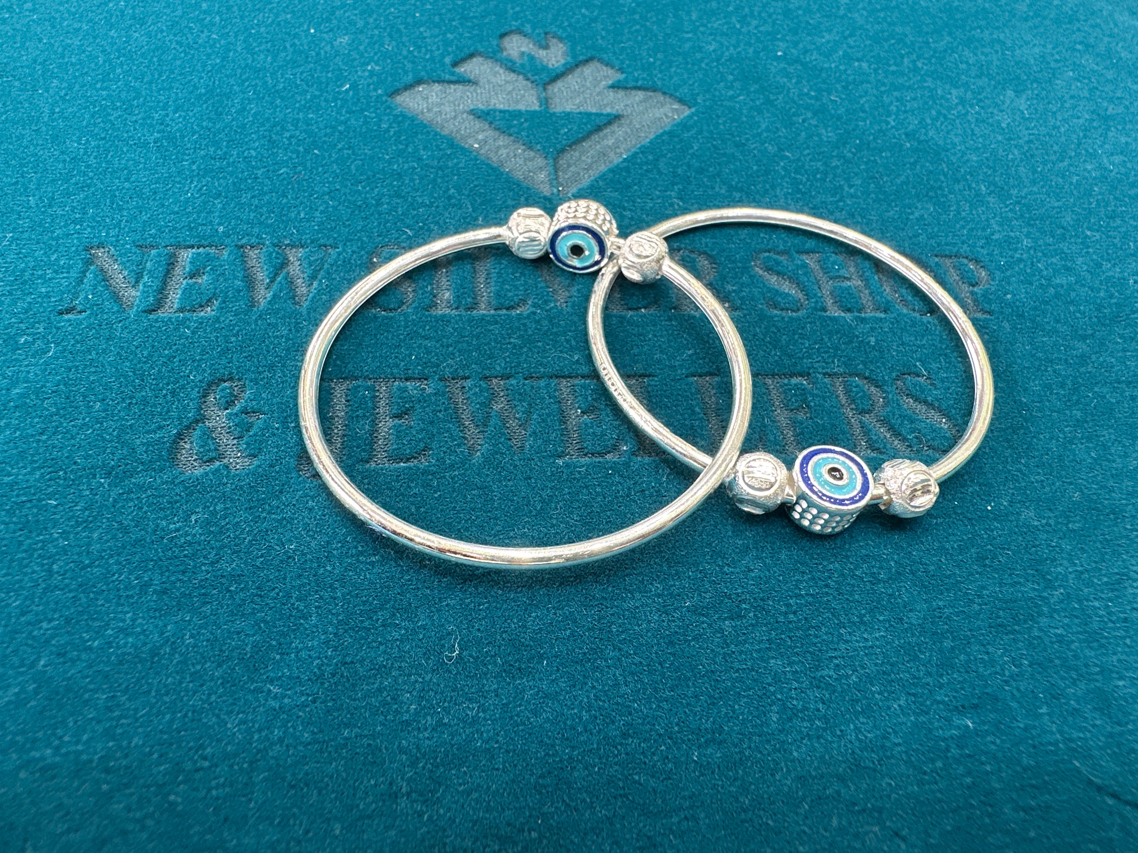 Fancy Silver baby bangles