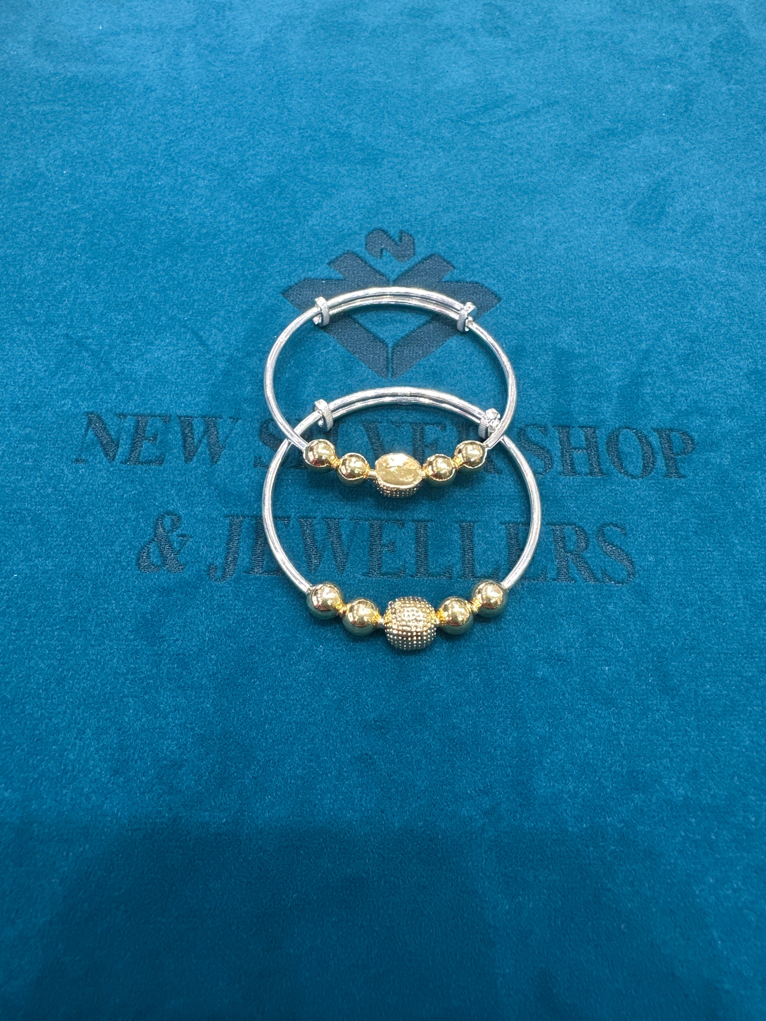 Fancy Silver baby bangles