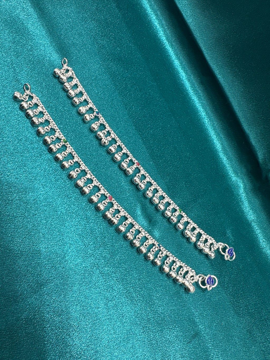 Fancy Silver baby anklet(Size: 6-9 year old)